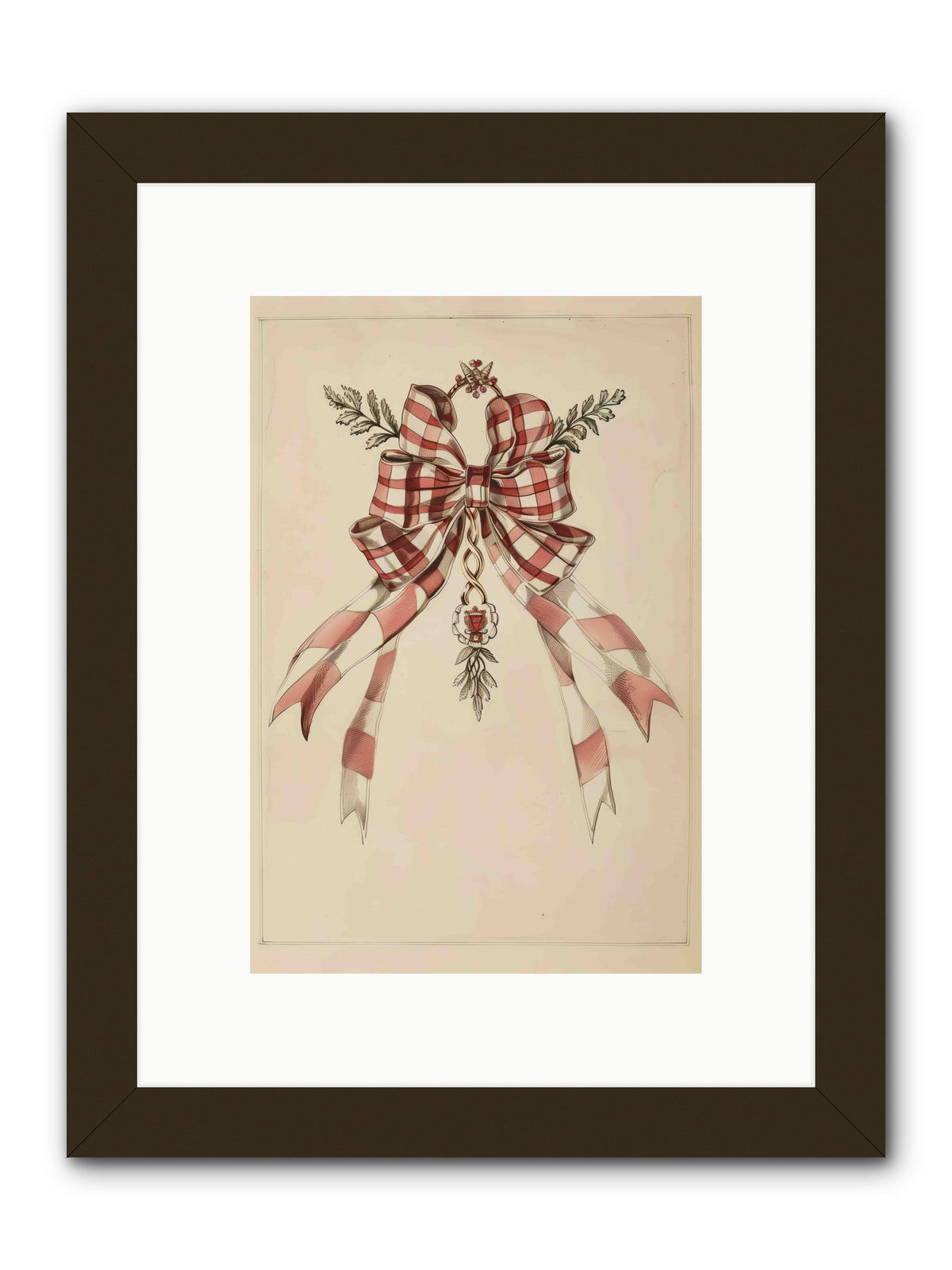 Festive Frills -- Framed Print - Black 8x12