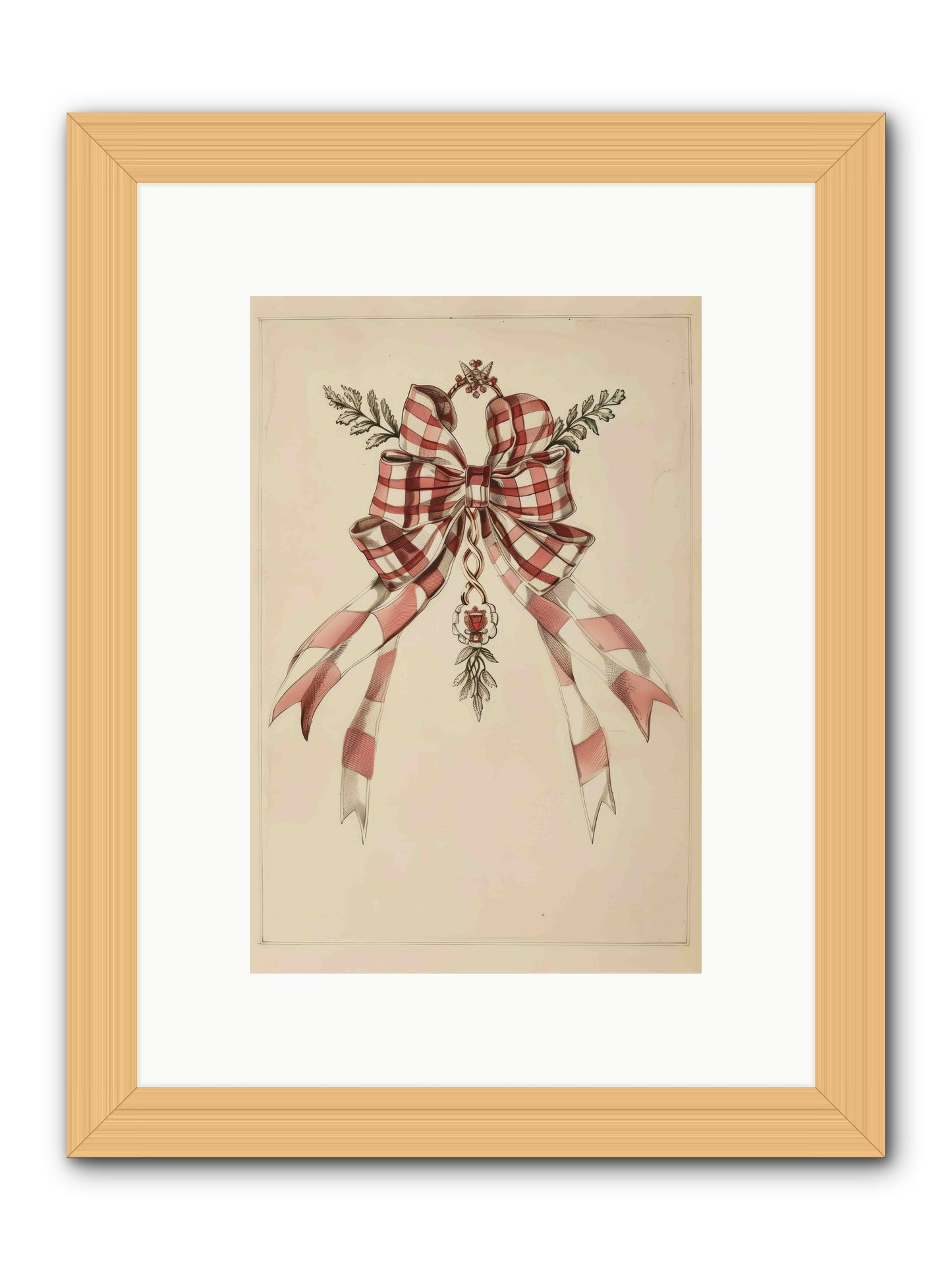 Festive Frills -- Framed Print - Natural 8x12