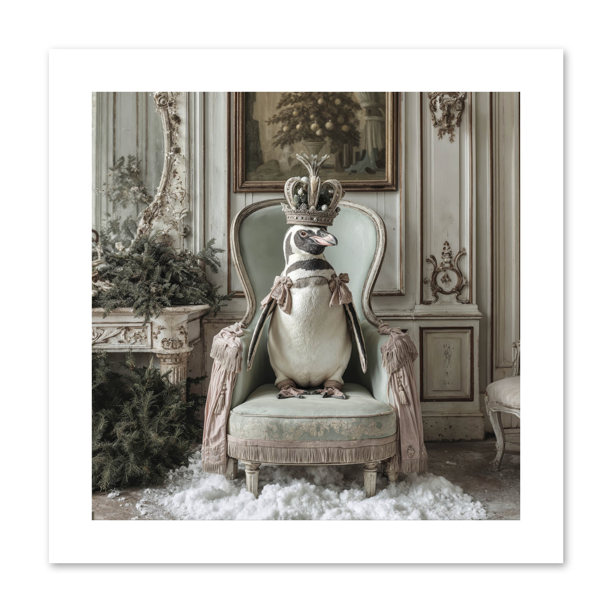 Festive In Feathers -- Paper Print 10x10