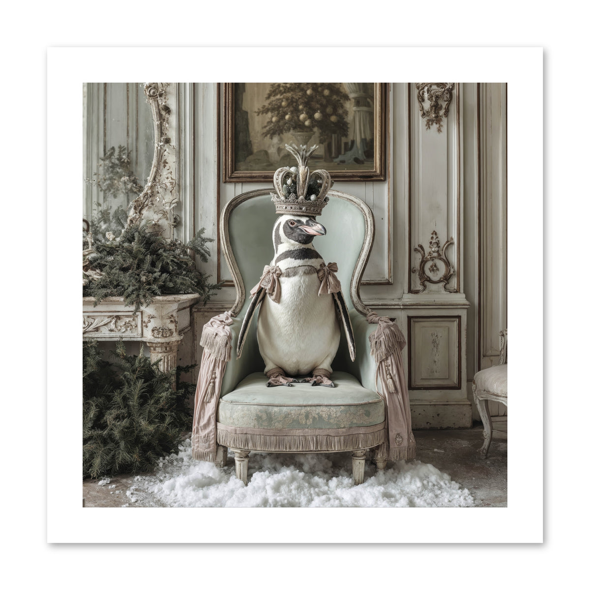 Festive In Feathers -- Paper Print 12x12