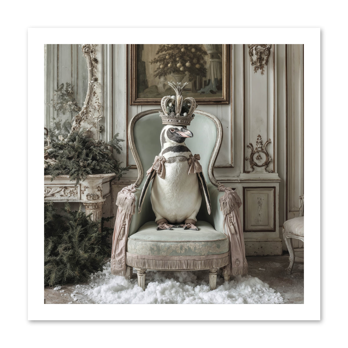 Festive In Feathers -- Loose Canvas Print 16x16