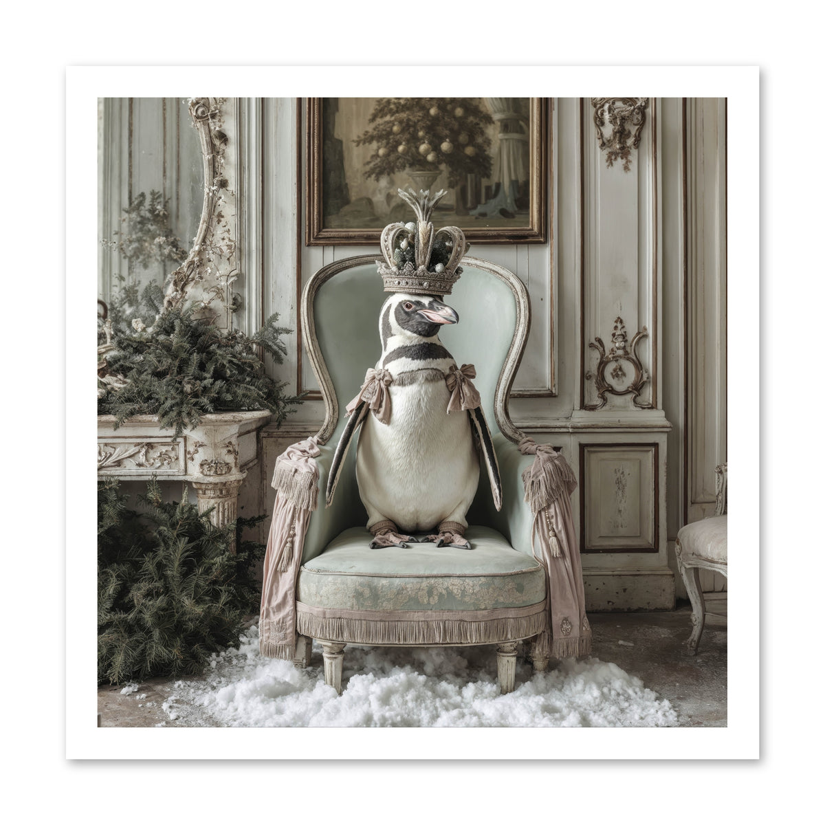 Festive In Feathers -- Paper Print 20x20