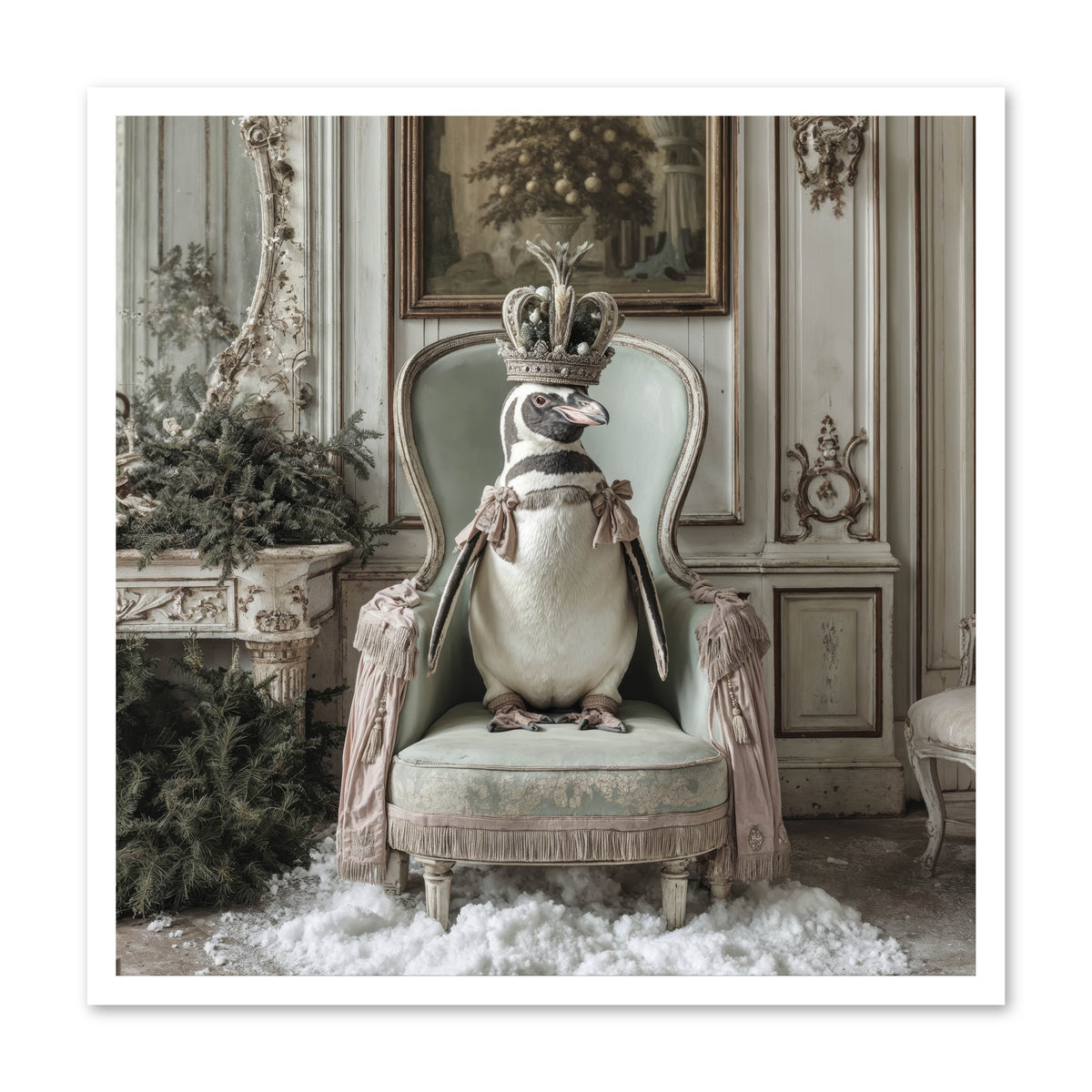 Festive In Feathers -- Loose Canvas Print 30x30