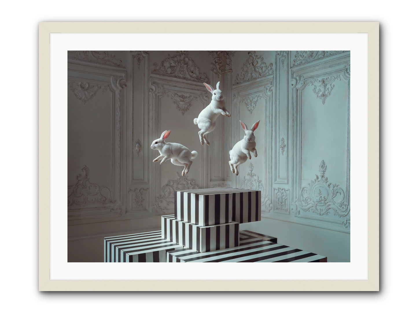 Fête Royale No.2 -- Framed Print - White 32x24