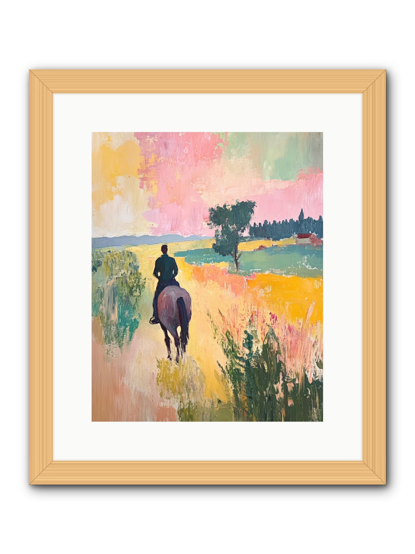 Field Light -- Framed Print - Natural 12x15