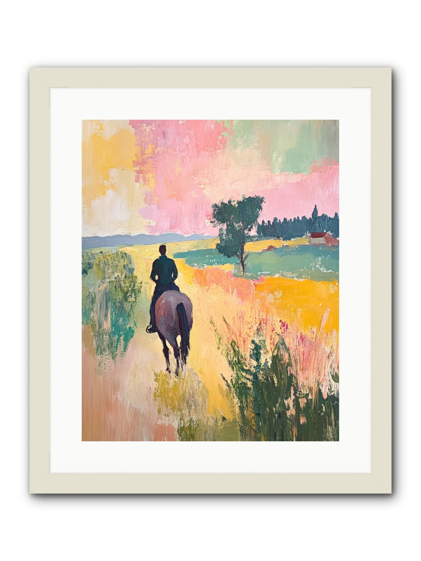 Field Light -- Framed Print - White 16x20