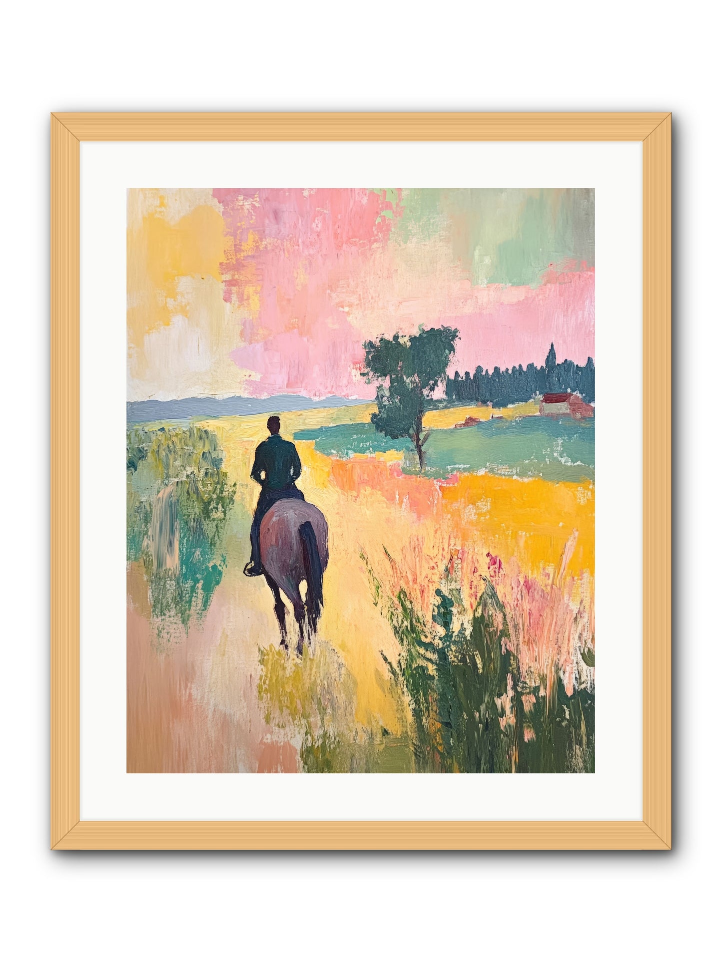 Field Light -- Framed Print - Natural 20x25