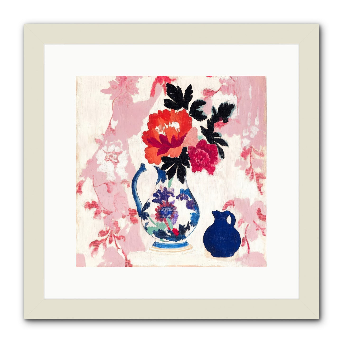 Field & Flora -- Framed Print - White 12x12