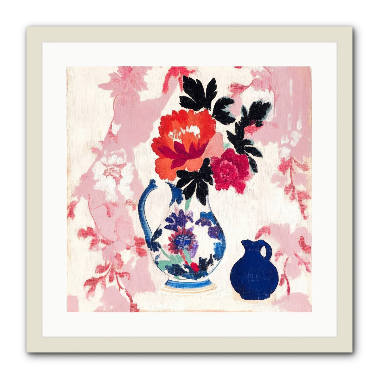 Field & Flora -- Framed Print - White 20x20
