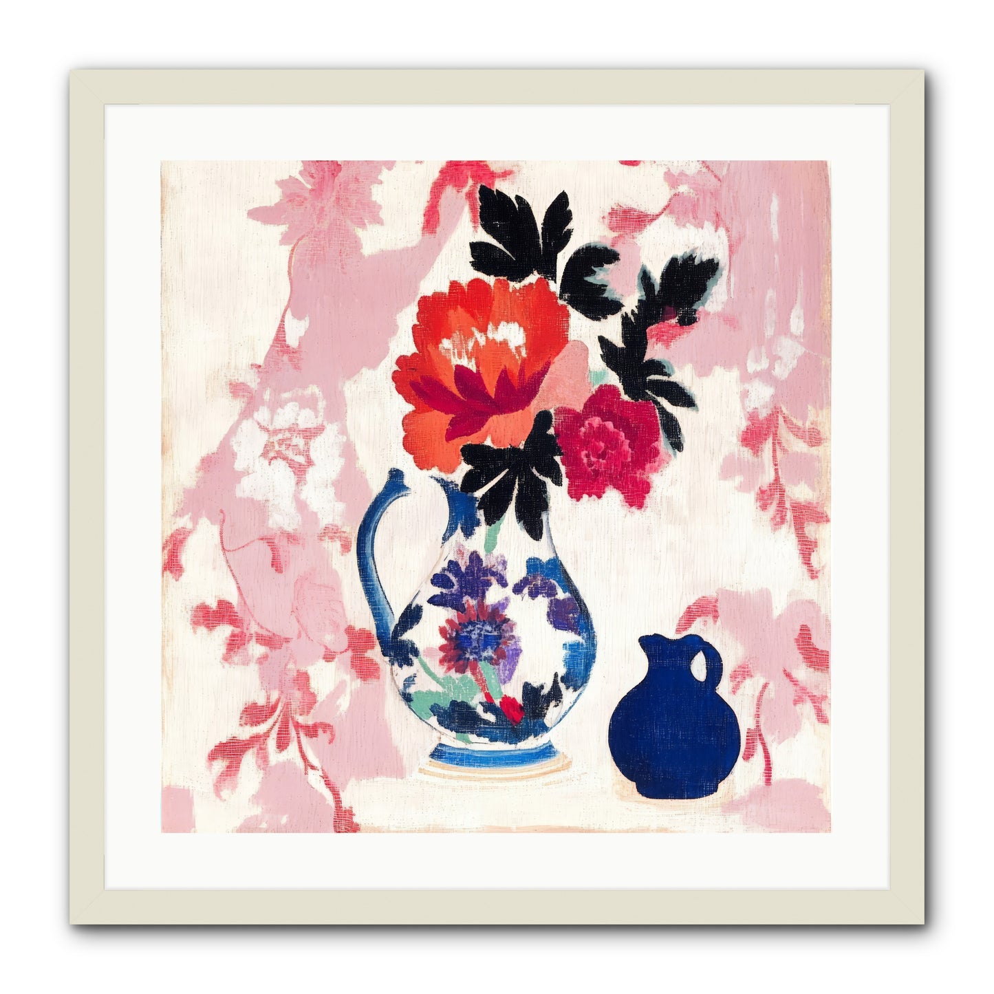 Field & Flora -- Framed Print - White 24x24