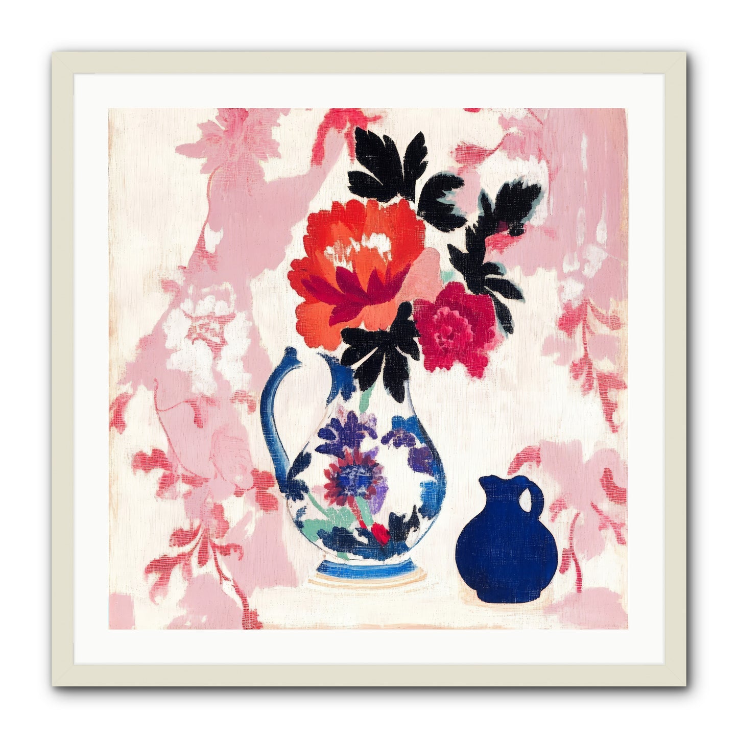 Field & Flora -- Framed Print - White 30x30