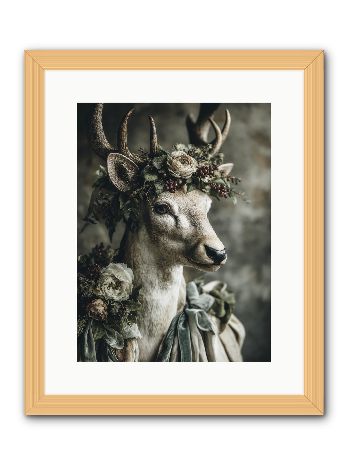 Field of gentle -- Framed Print - Natural 12x16