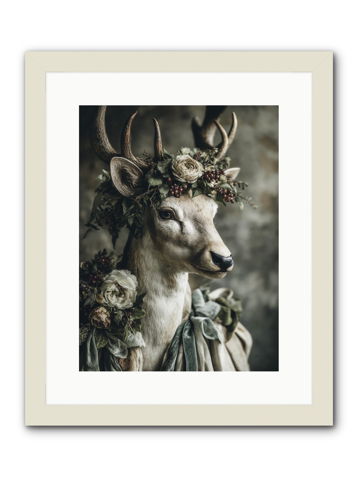 Field of gentle -- Framed Print - White 12x16