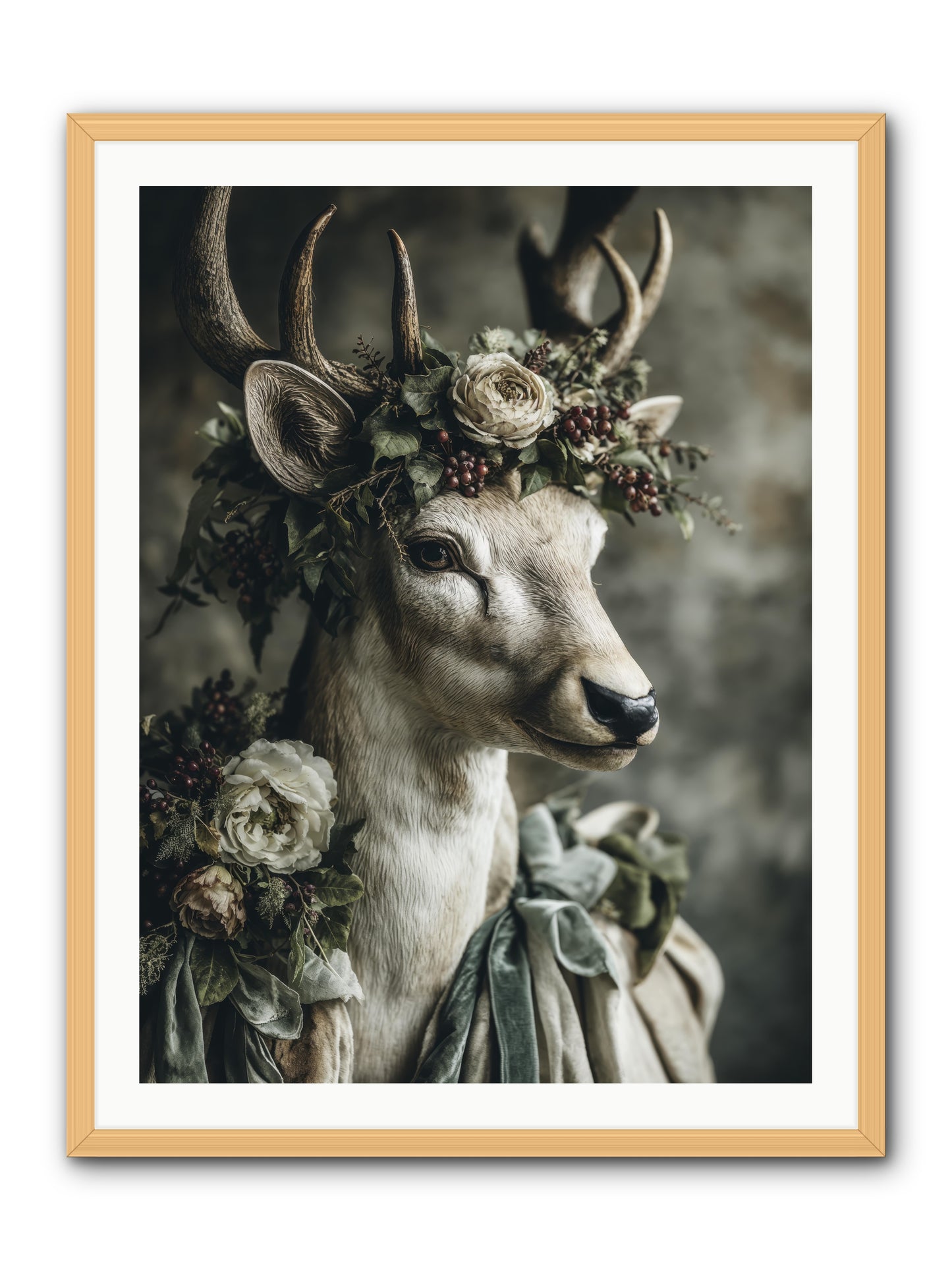 Field of gentle -- Framed Print - Natural 30x40