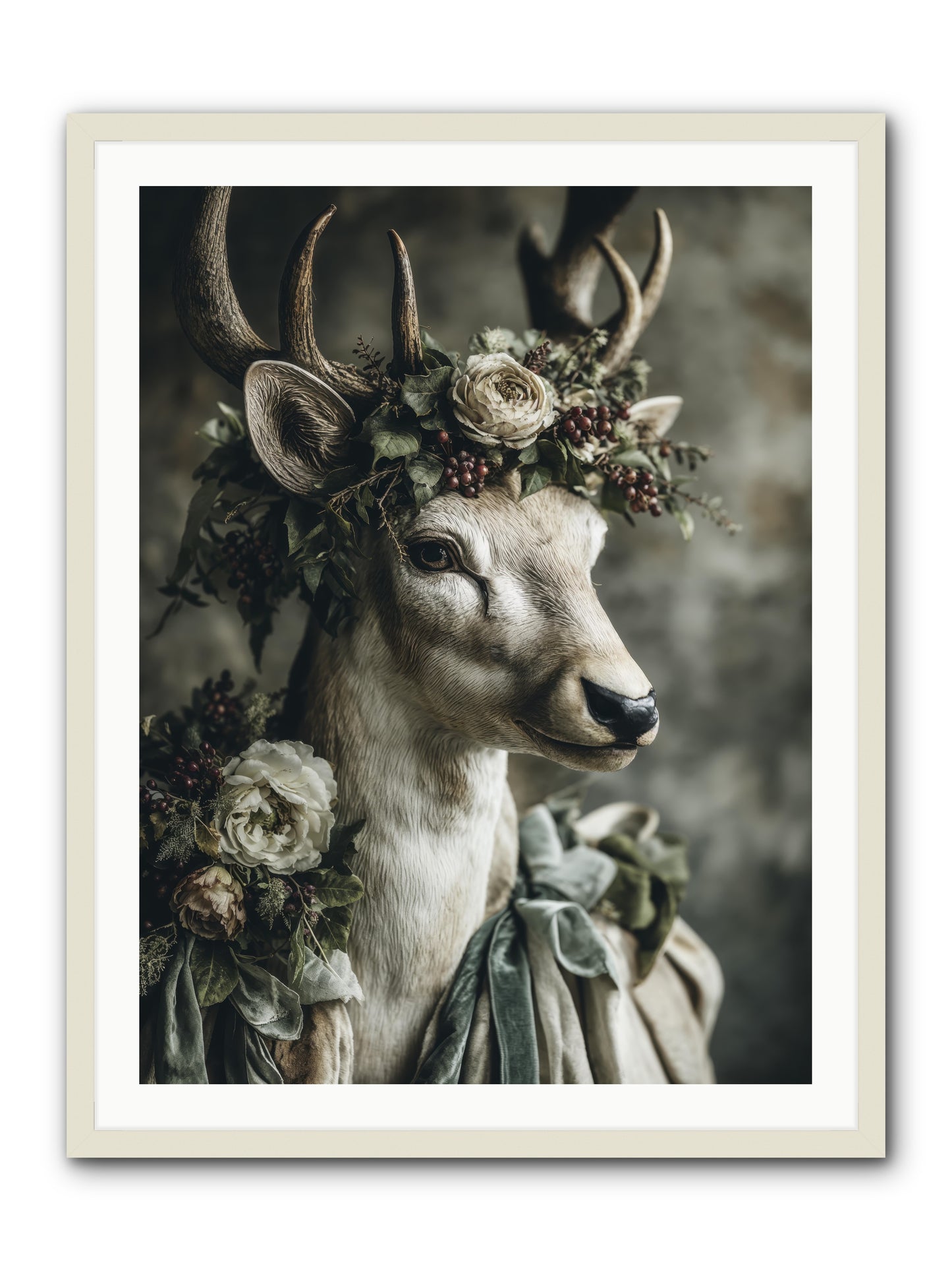 Field of gentle -- Framed Print - White 30x40