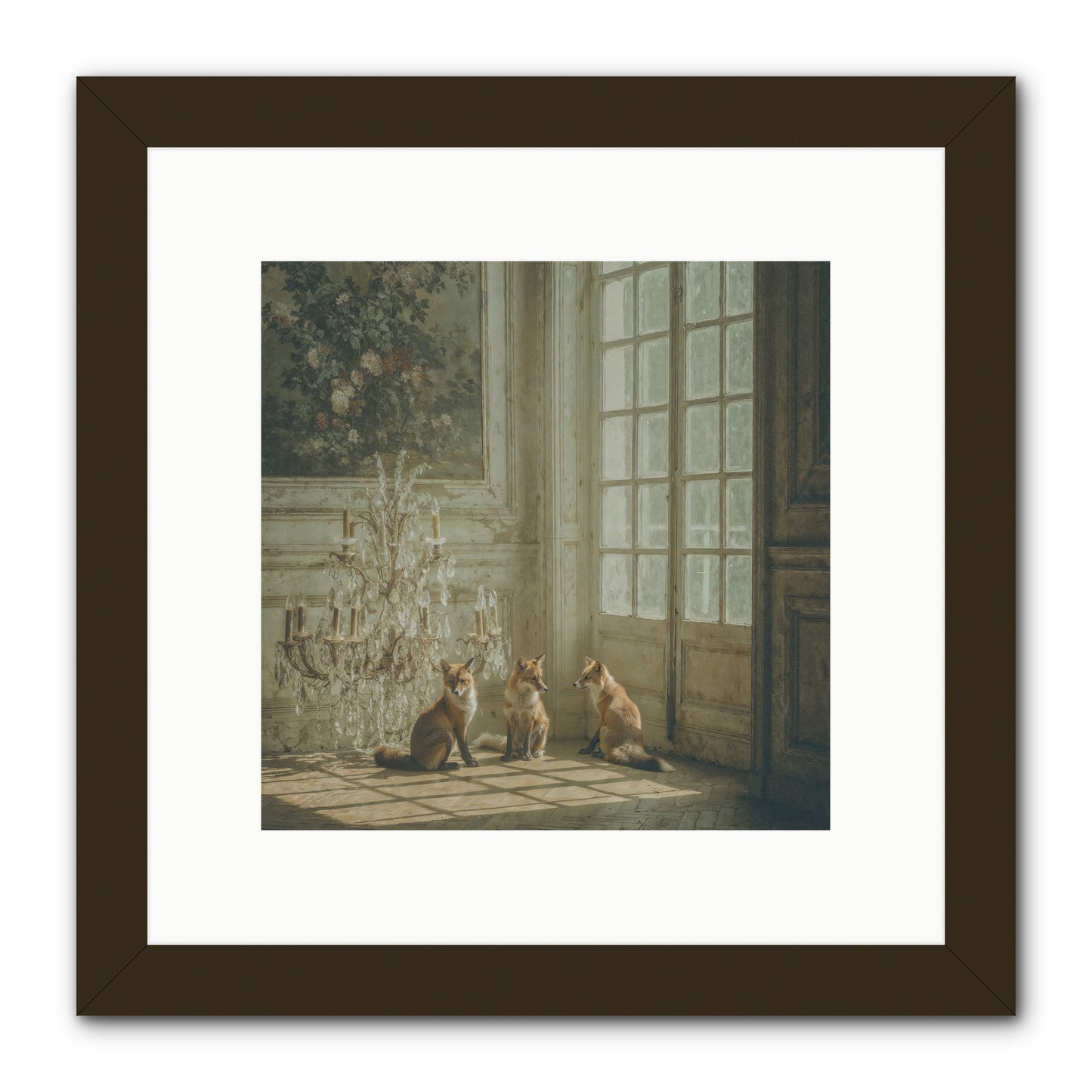 Fieldhouse Morning -- Framed Print - Black 10x10