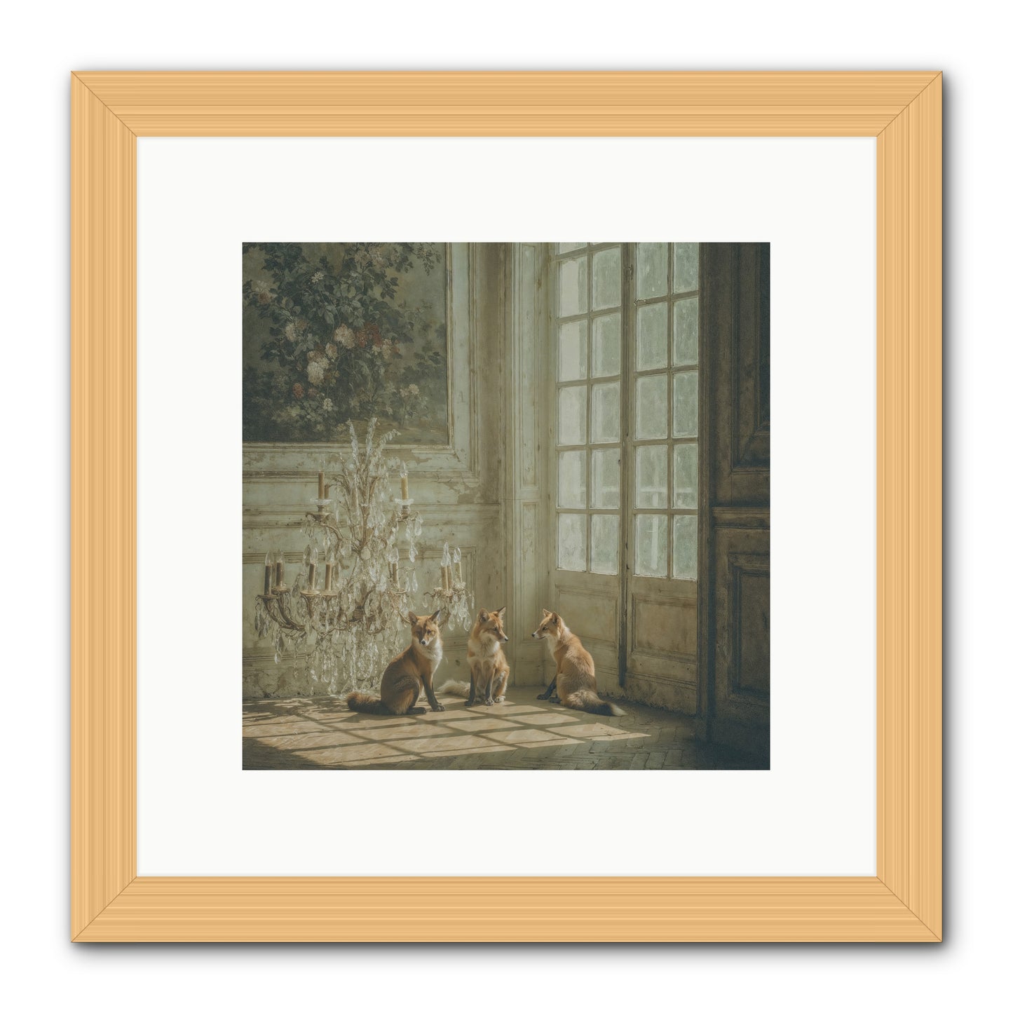 Fieldhouse Morning -- Framed Print - Natural 10x10