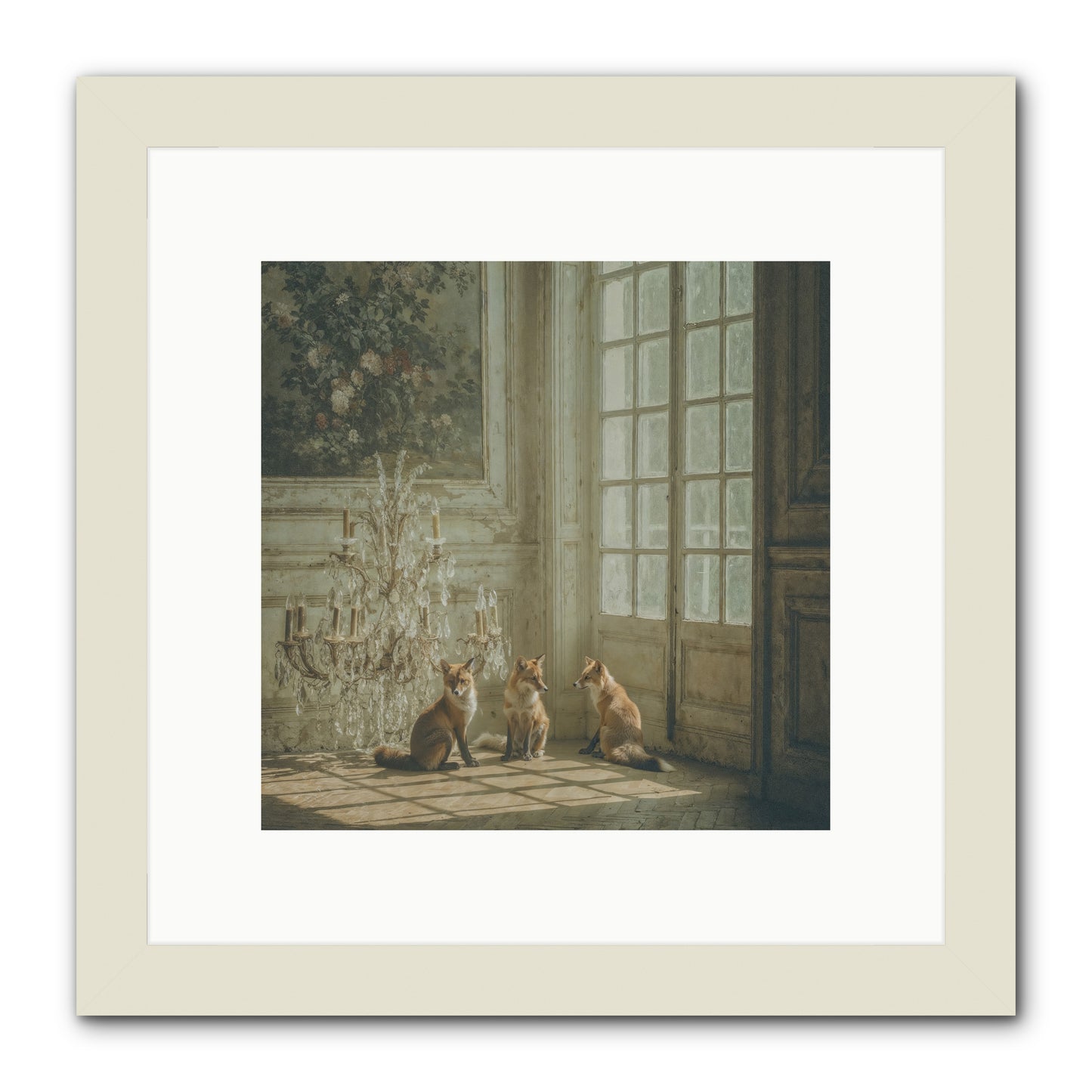 Fieldhouse Morning -- Framed Print - White 10x10