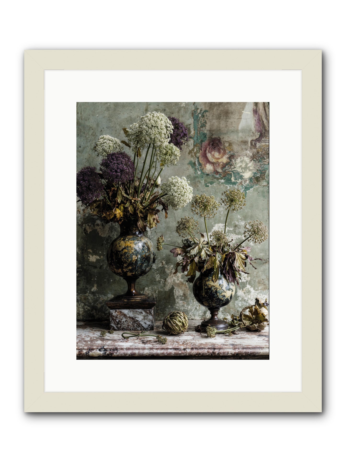 Fieldpicked -- Framed Print - White 12x16