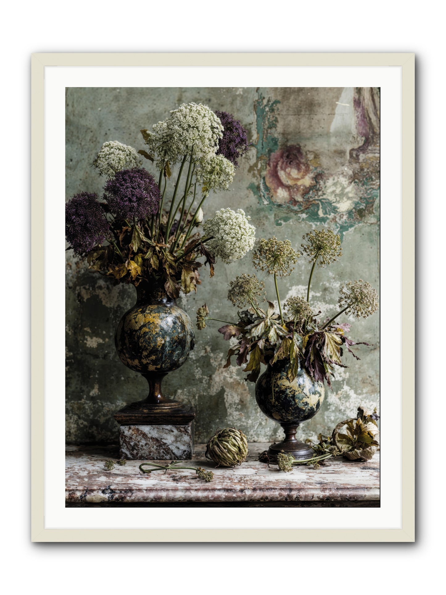 Fieldpicked -- Framed Print - White 30x40