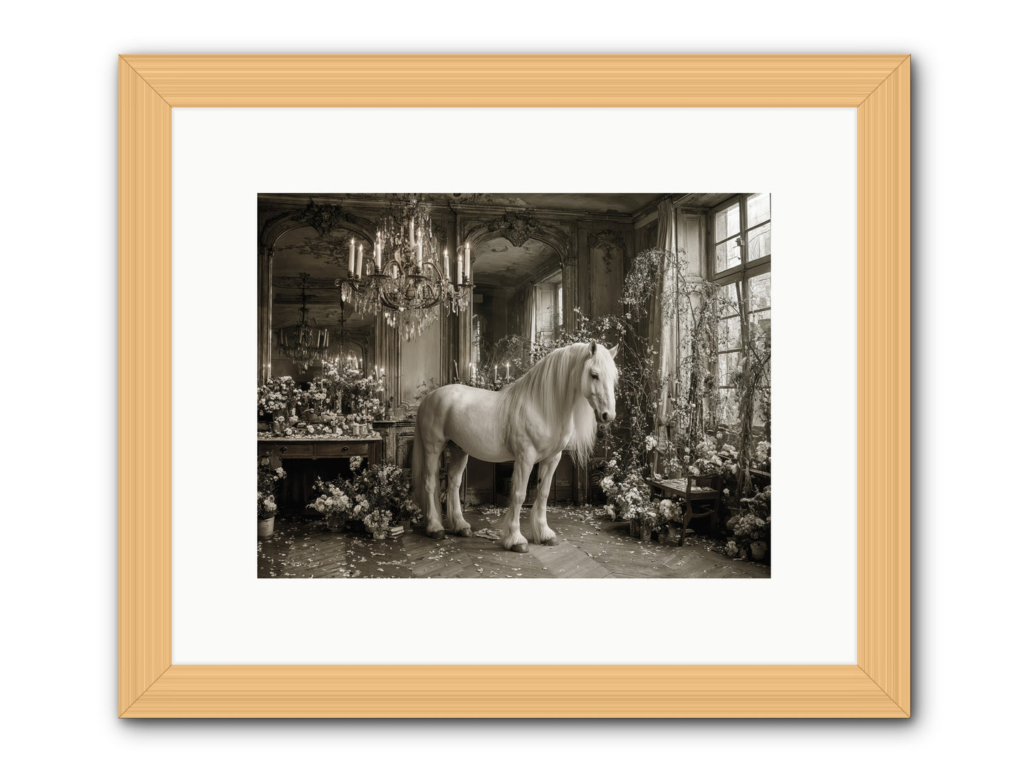 Fieldstone Parlor -- Framed Print - Natural 12x9