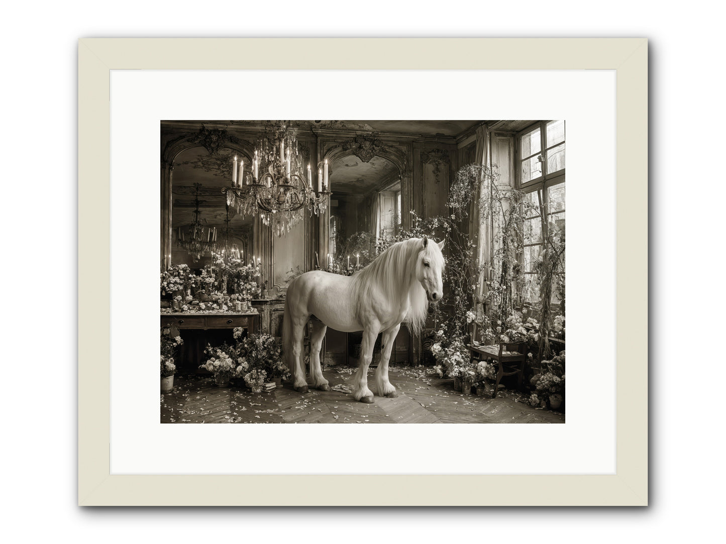 Fieldstone Parlor -- Framed Print - White 16x12