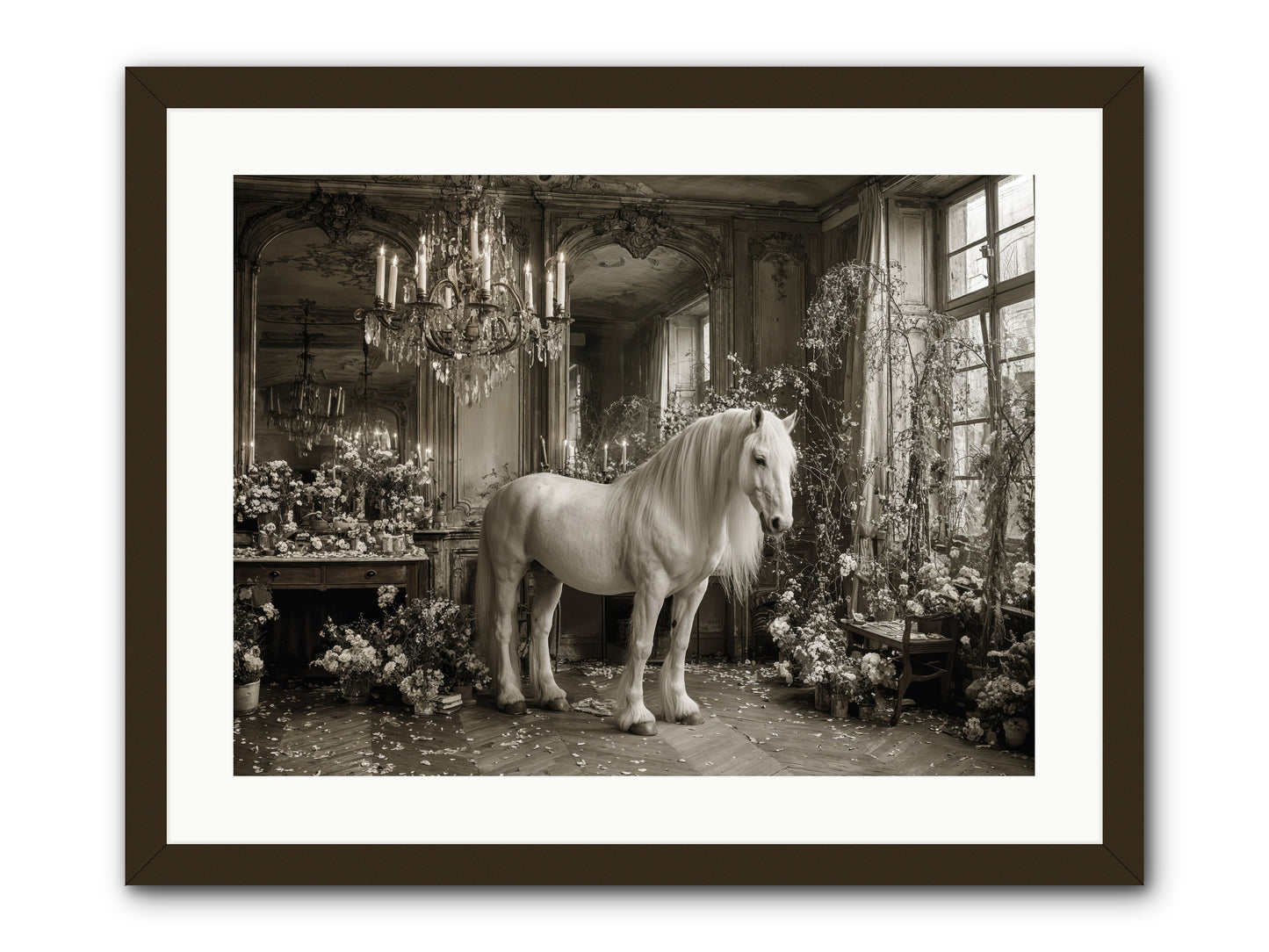 Fieldstone Parlor -- Framed Print - Black 24x18