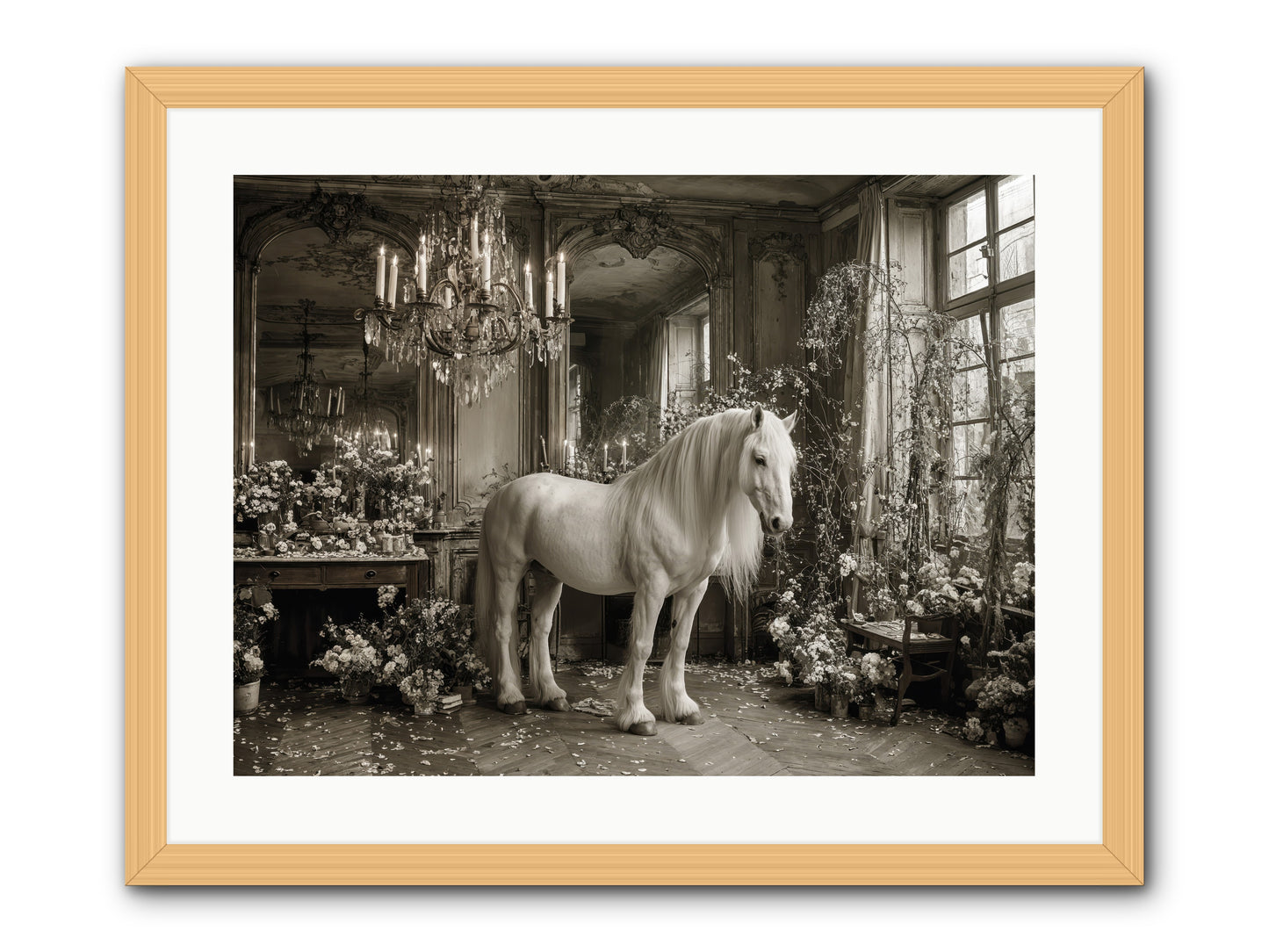 Fieldstone Parlor -- Framed Print - Natural 24x18