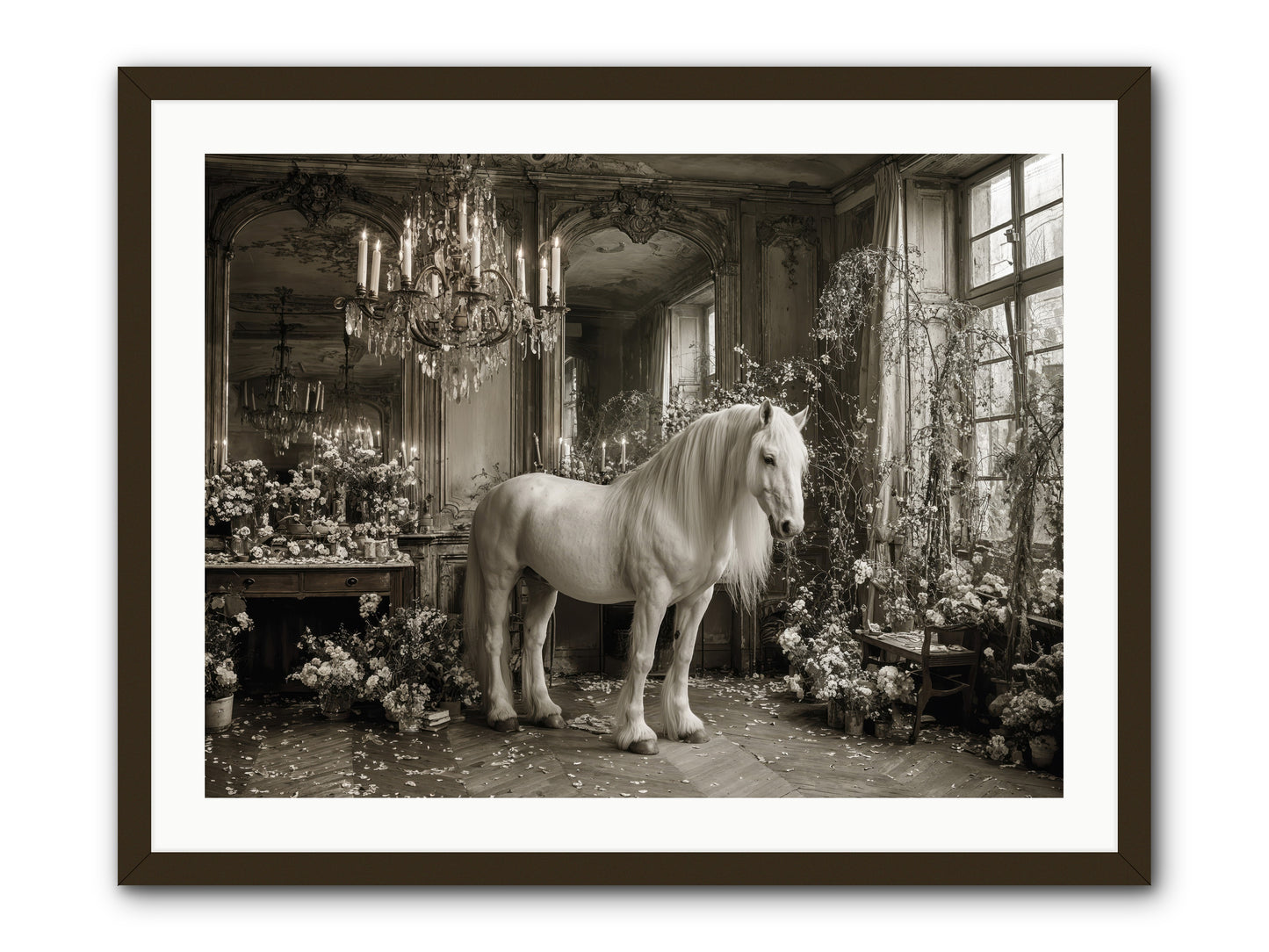 Fieldstone Parlor -- Framed Print - Black 32x24