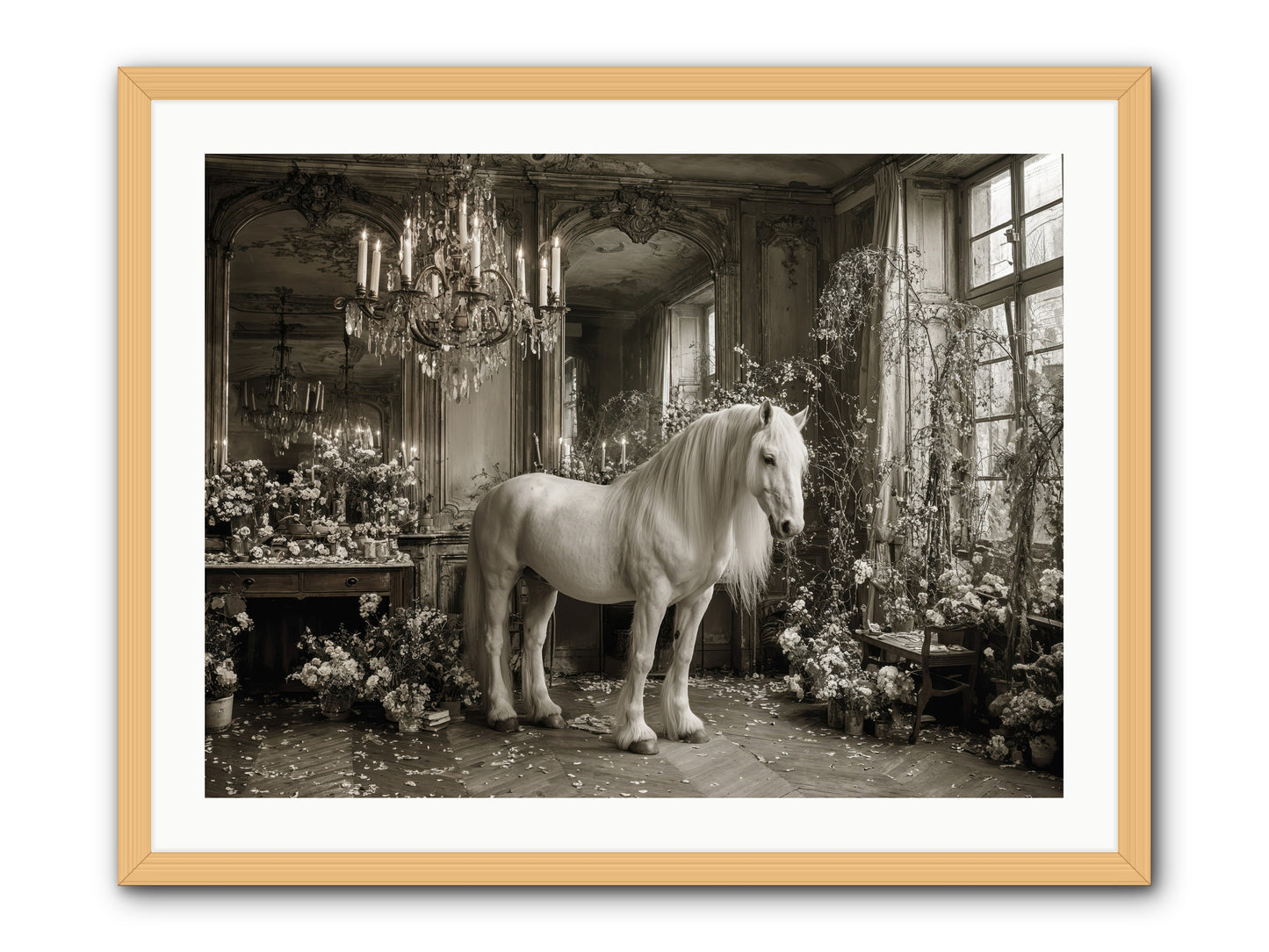 Fieldstone Parlor -- Framed Print - Natural 32x24