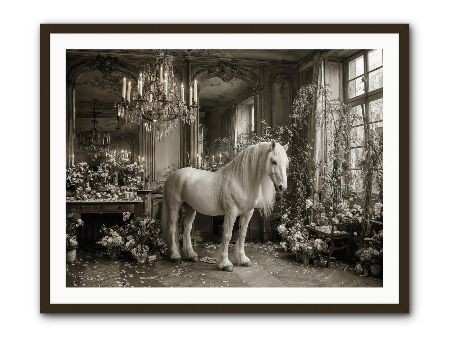 Fieldstone Parlor -- Framed Print - Black 40x30