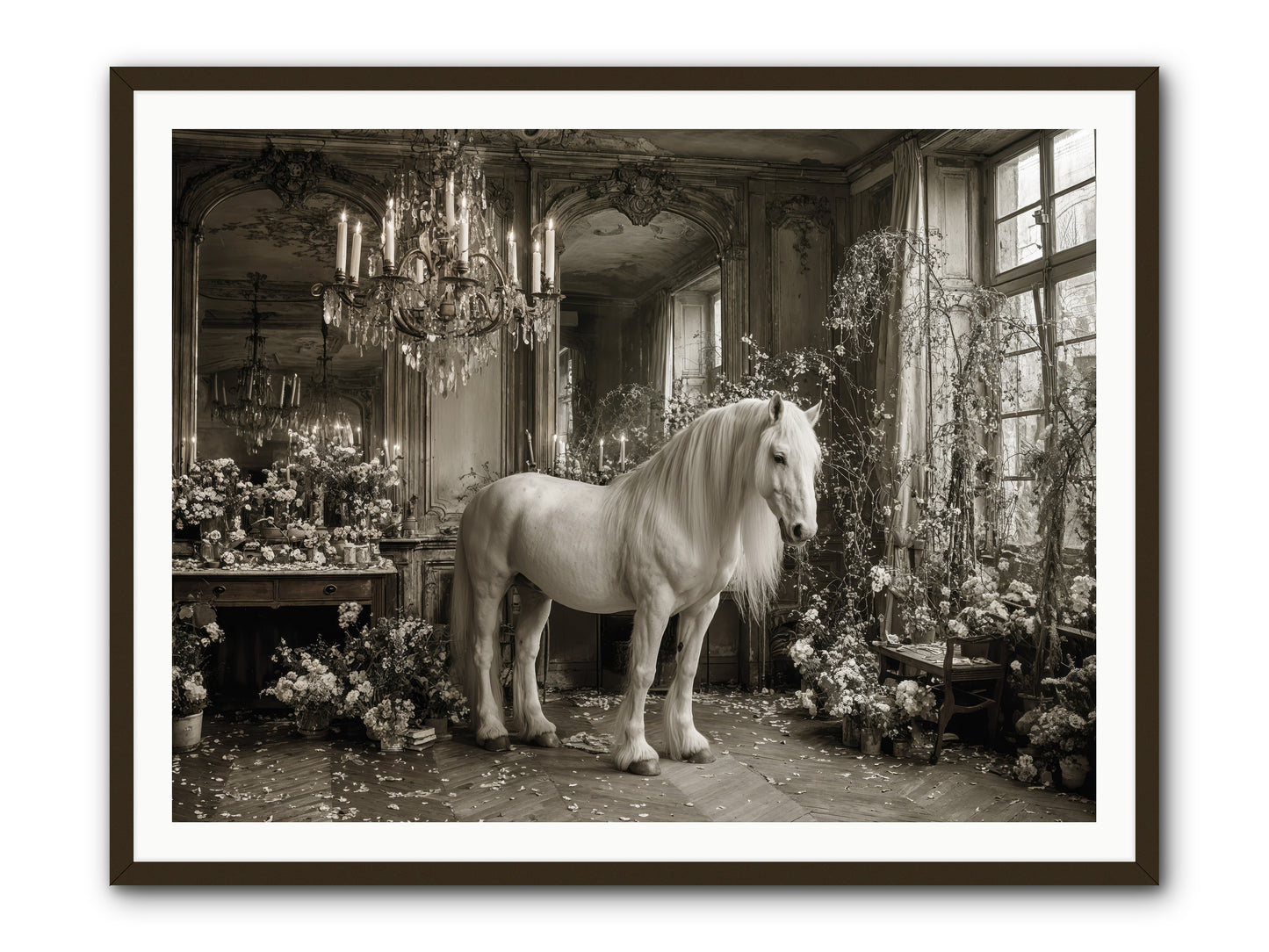 Fieldstone Parlor -- Framed Print - Black 48x36