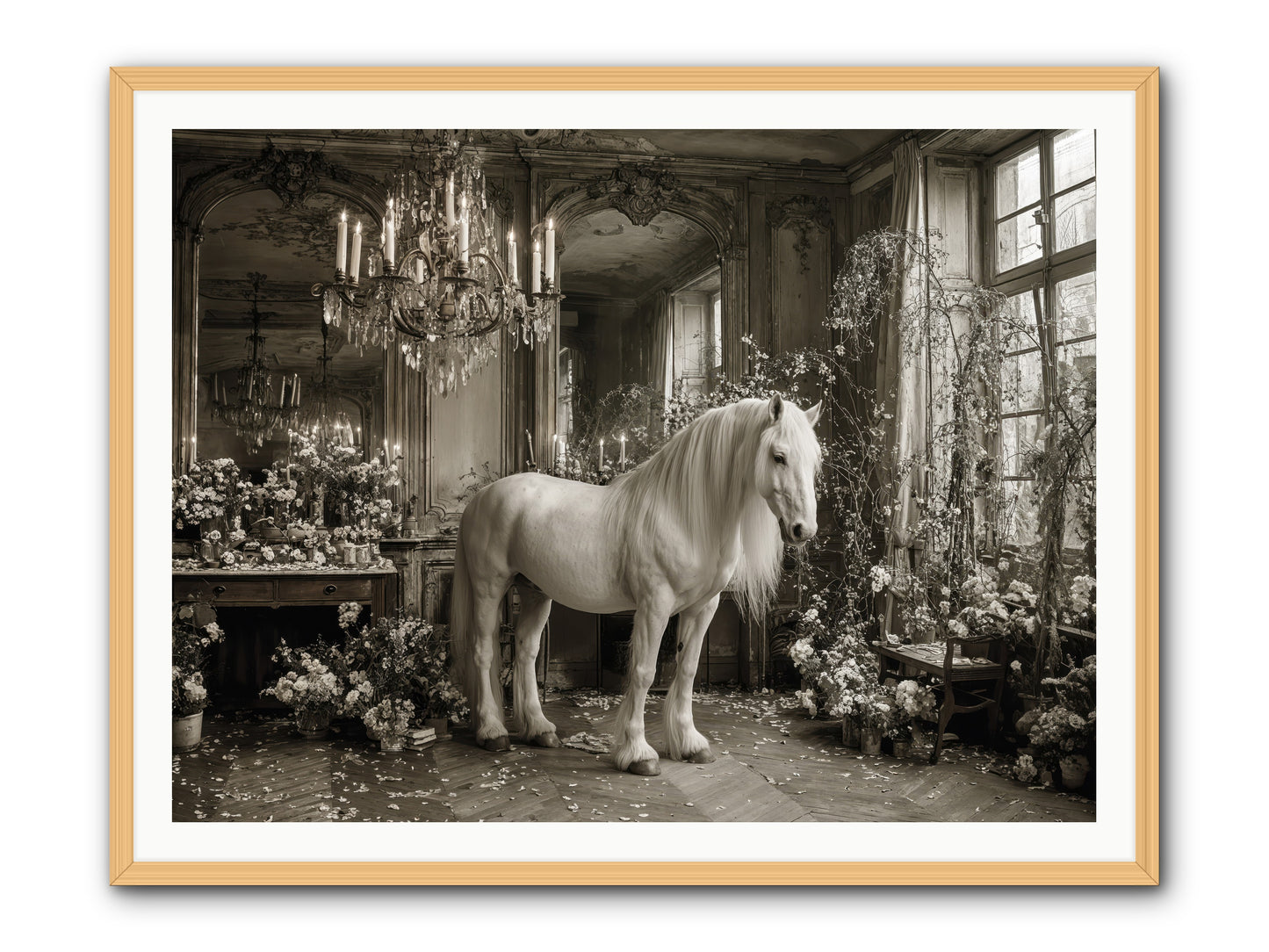 Fieldstone Parlor -- Framed Print - Natural 48x36