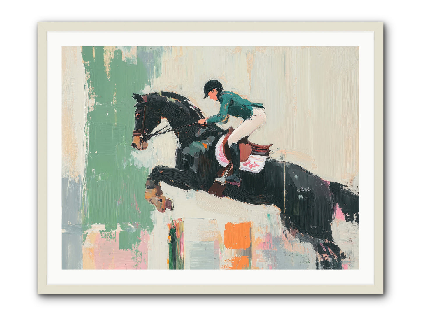 Fierce Triumph -- Framed Print - White 40x30
