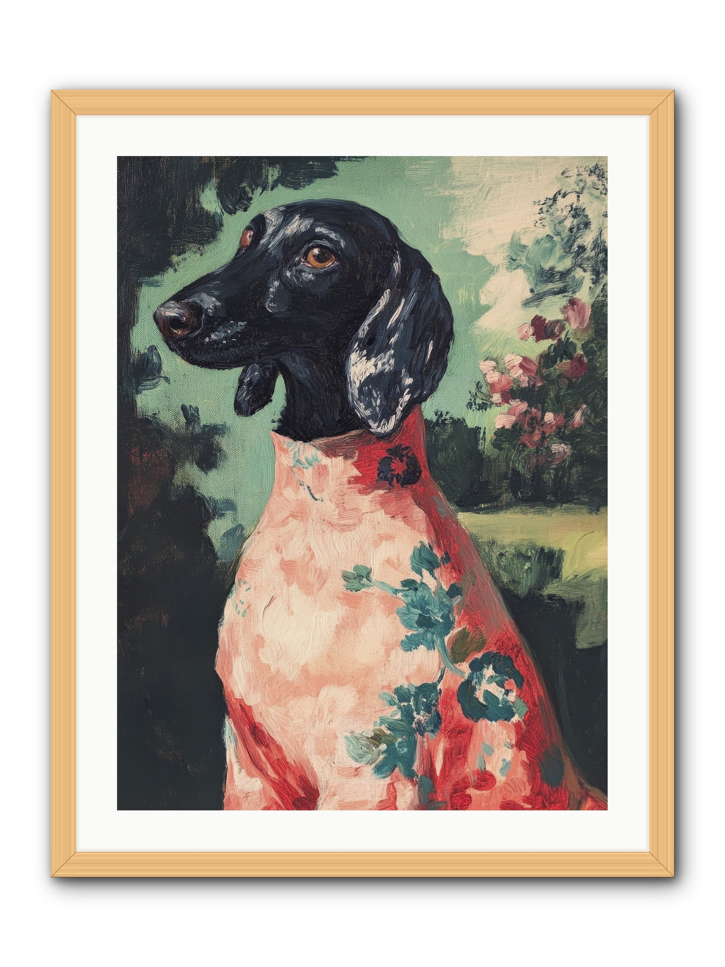 Finery and Flowers -- Framed Print - Natural 24x32