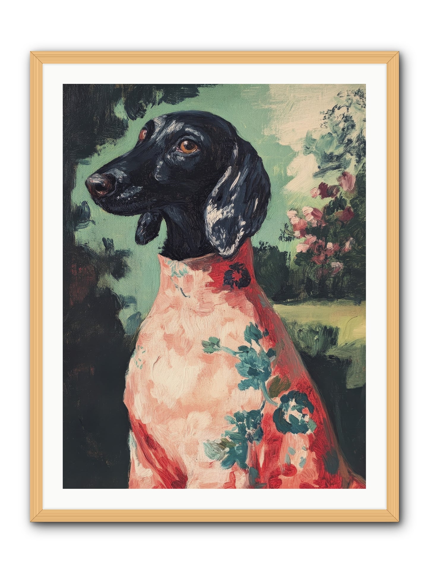 Finery and Flowers -- Framed Print - Natural 30x40