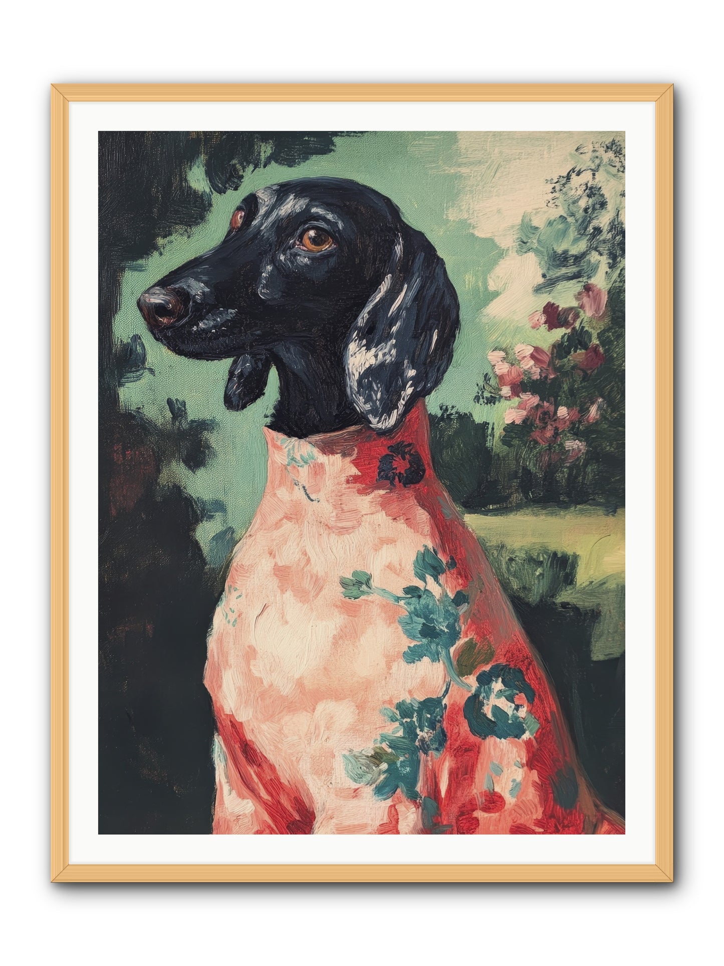 Finery and Flowers -- Framed Print - Natural 36x48