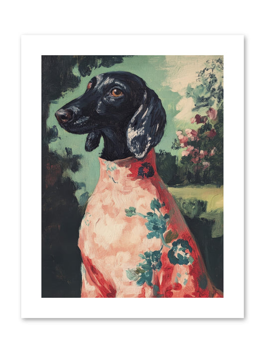 Finery and Flowers -- Paper Print 9x12