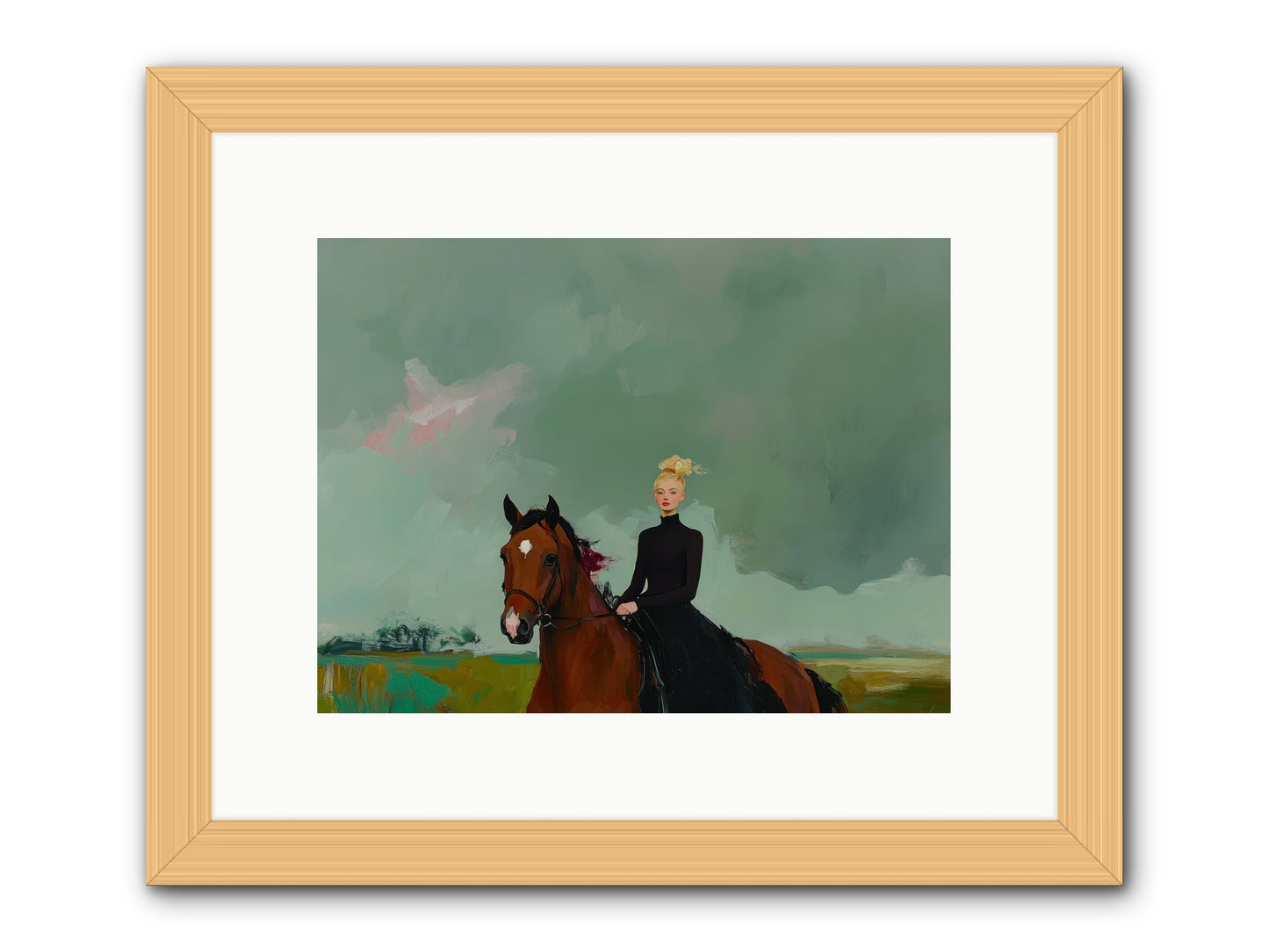 Firefly Dance -- Framed Print - Natural 12x9