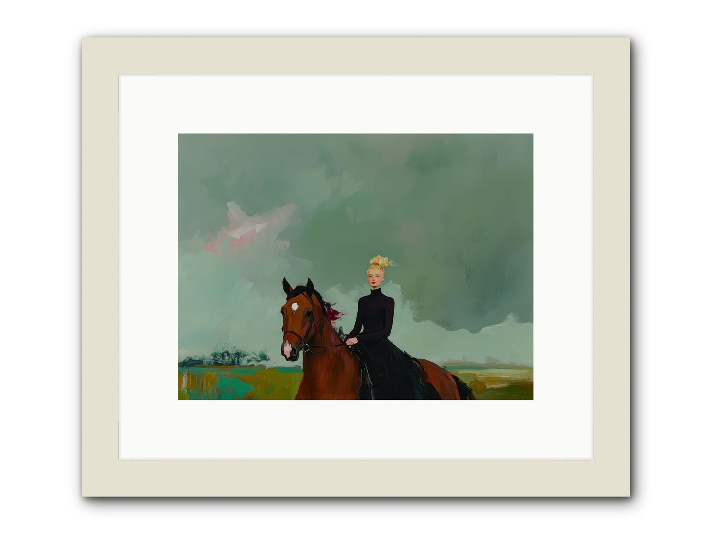 Firefly Dance -- Framed Print - White 12x9