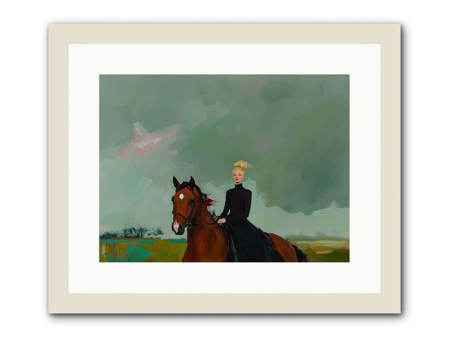 Firefly Dance -- Framed Print - White 16x12