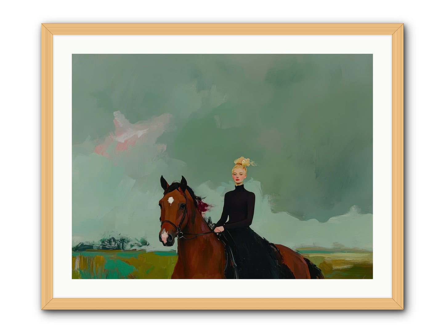 Firefly Dance -- Framed Print - Natural 32x24