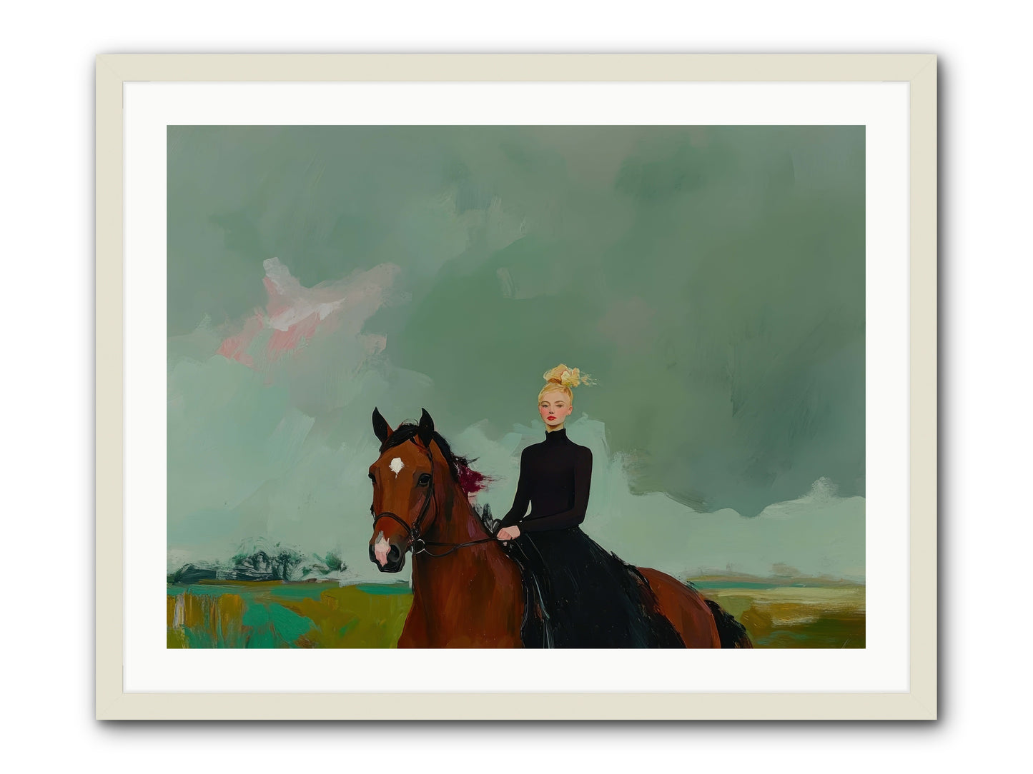 Firefly Dance -- Framed Print - White 32x24