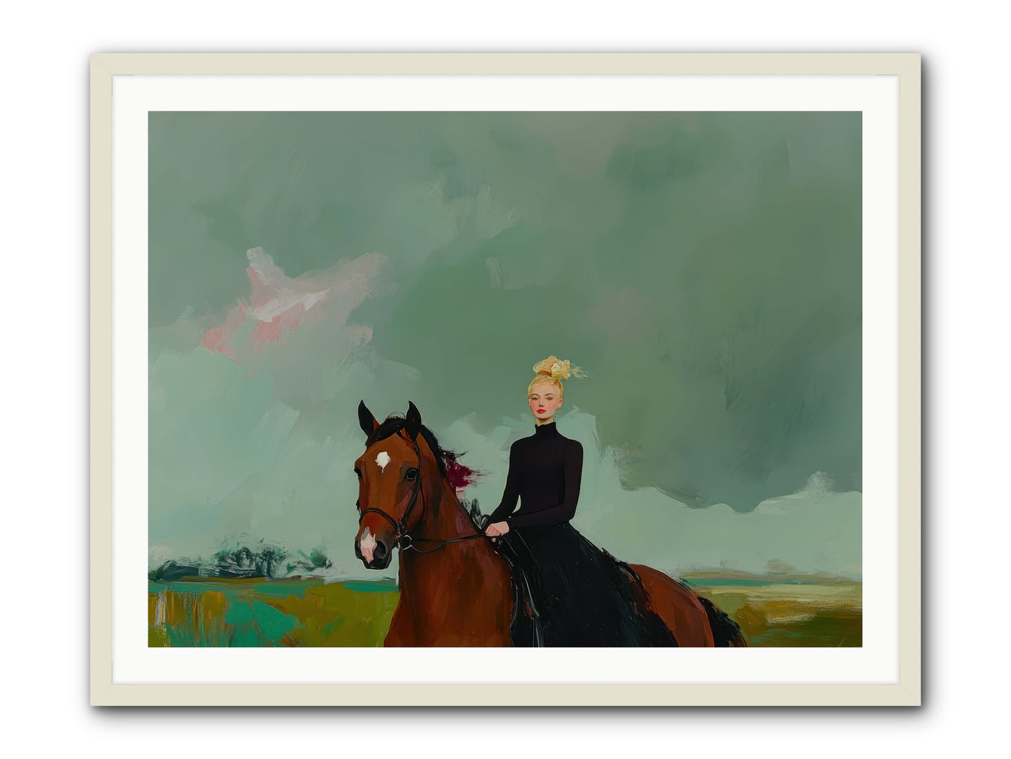 Firefly Dance -- Framed Print - White 40x30