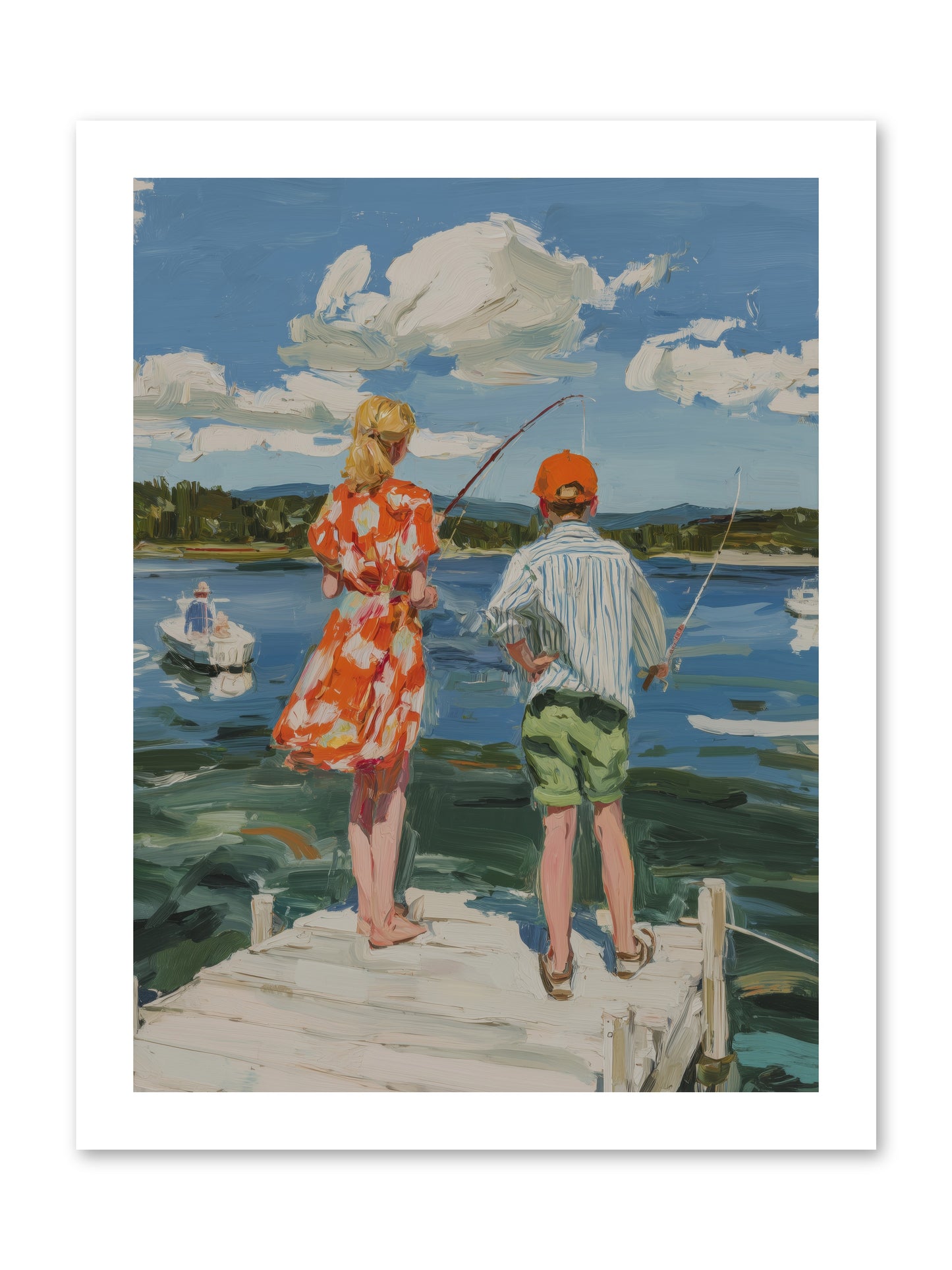 First Light Fisher -- Loose Canvas Print 12x16