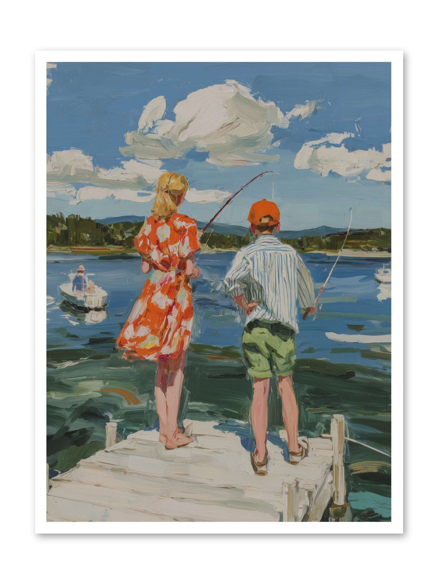 First Light Fisher -- Loose Canvas Print 30x40