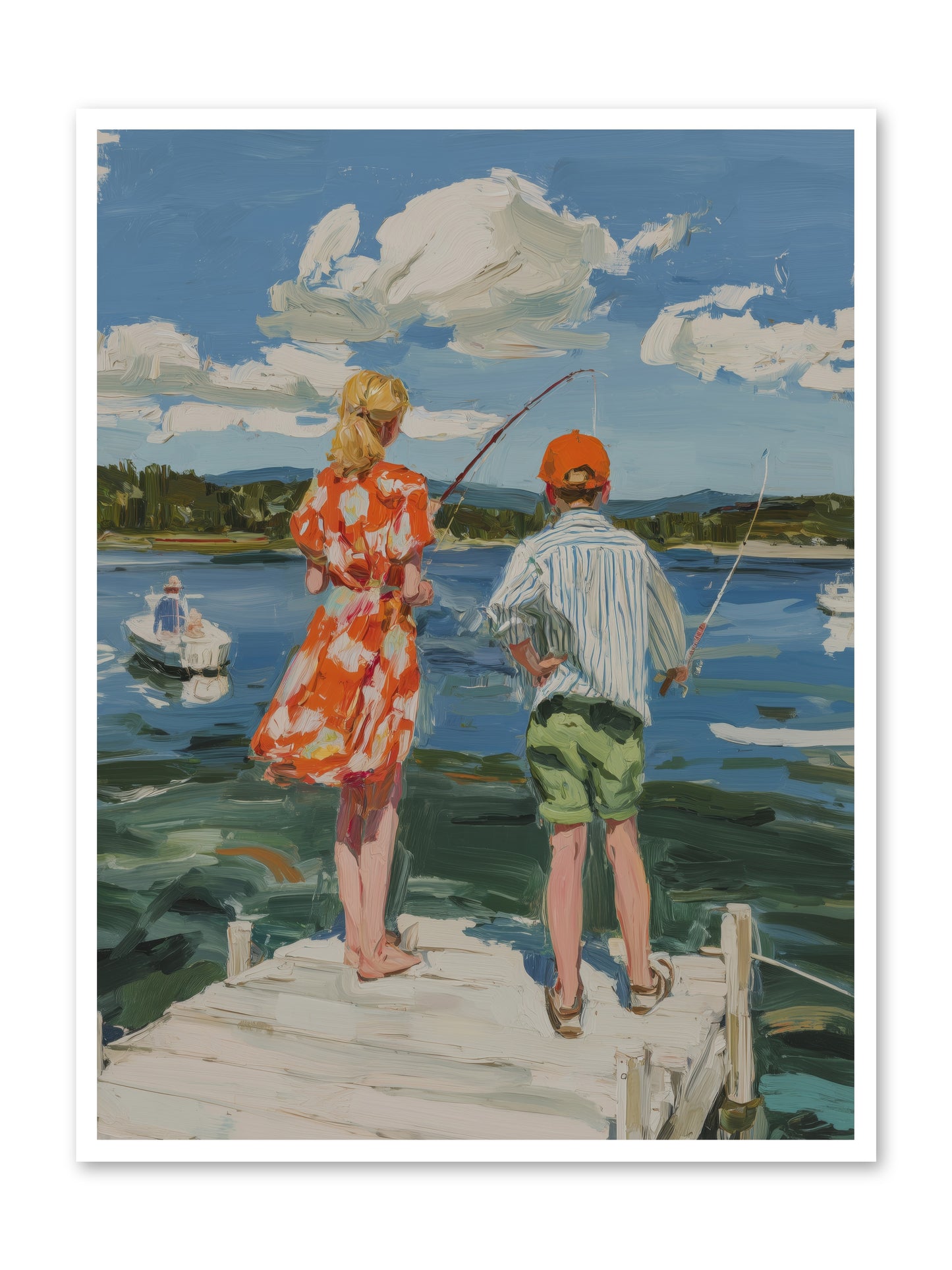 First Light Fisher -- Loose Canvas Print 36x48