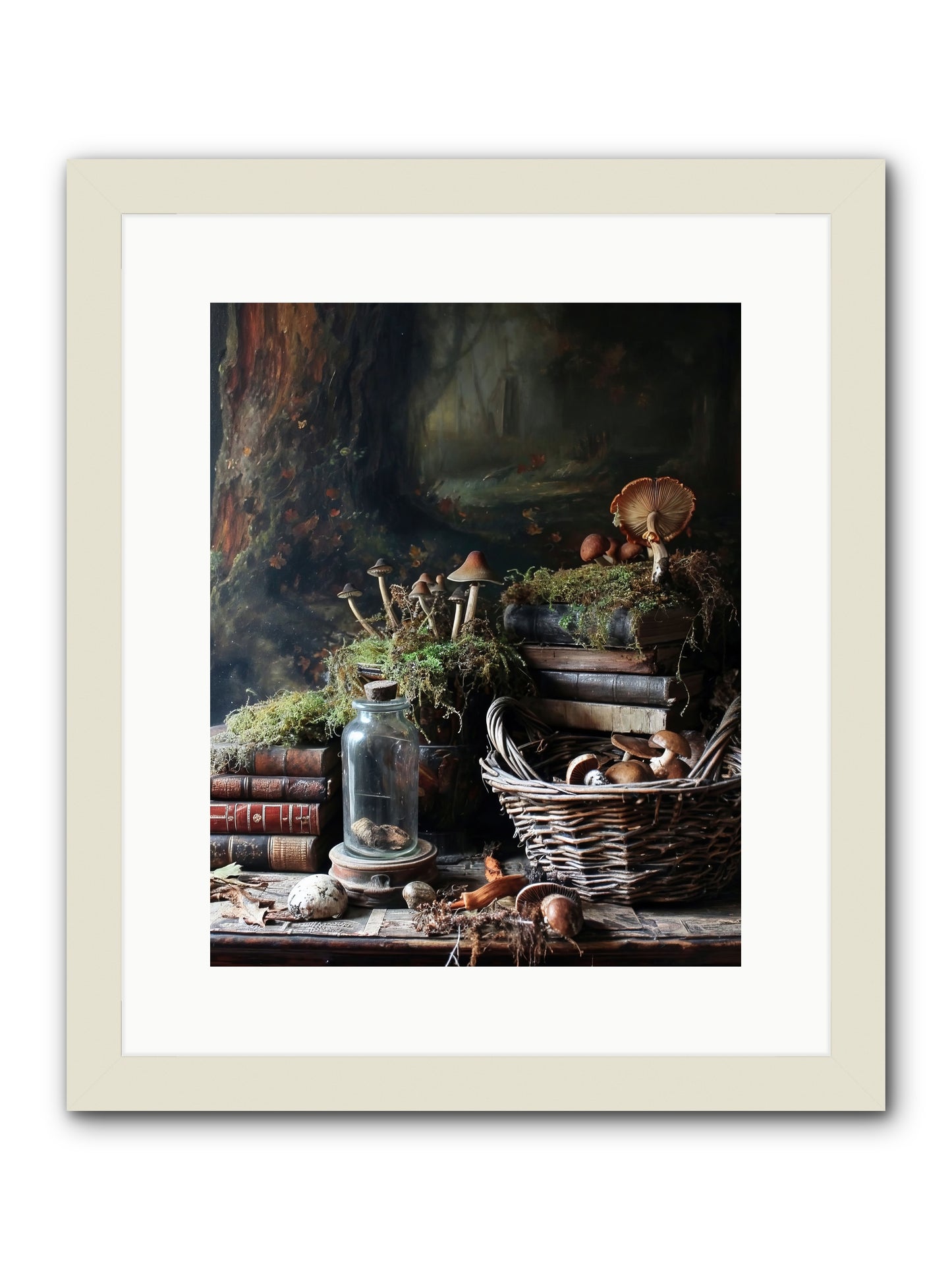 First Steps -- Framed Print - White 12x15