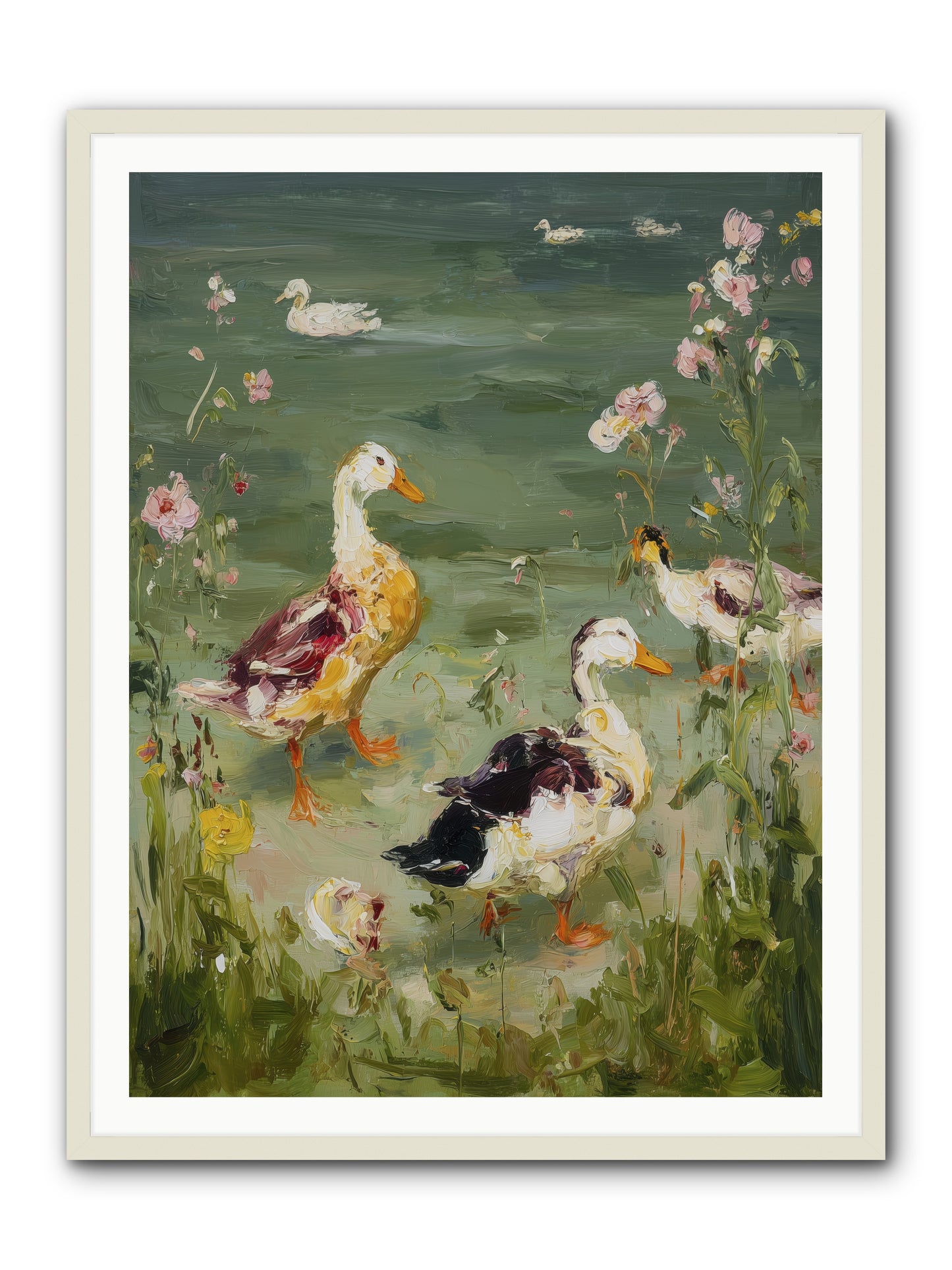 First Summer -- Framed Print - White 36x48
