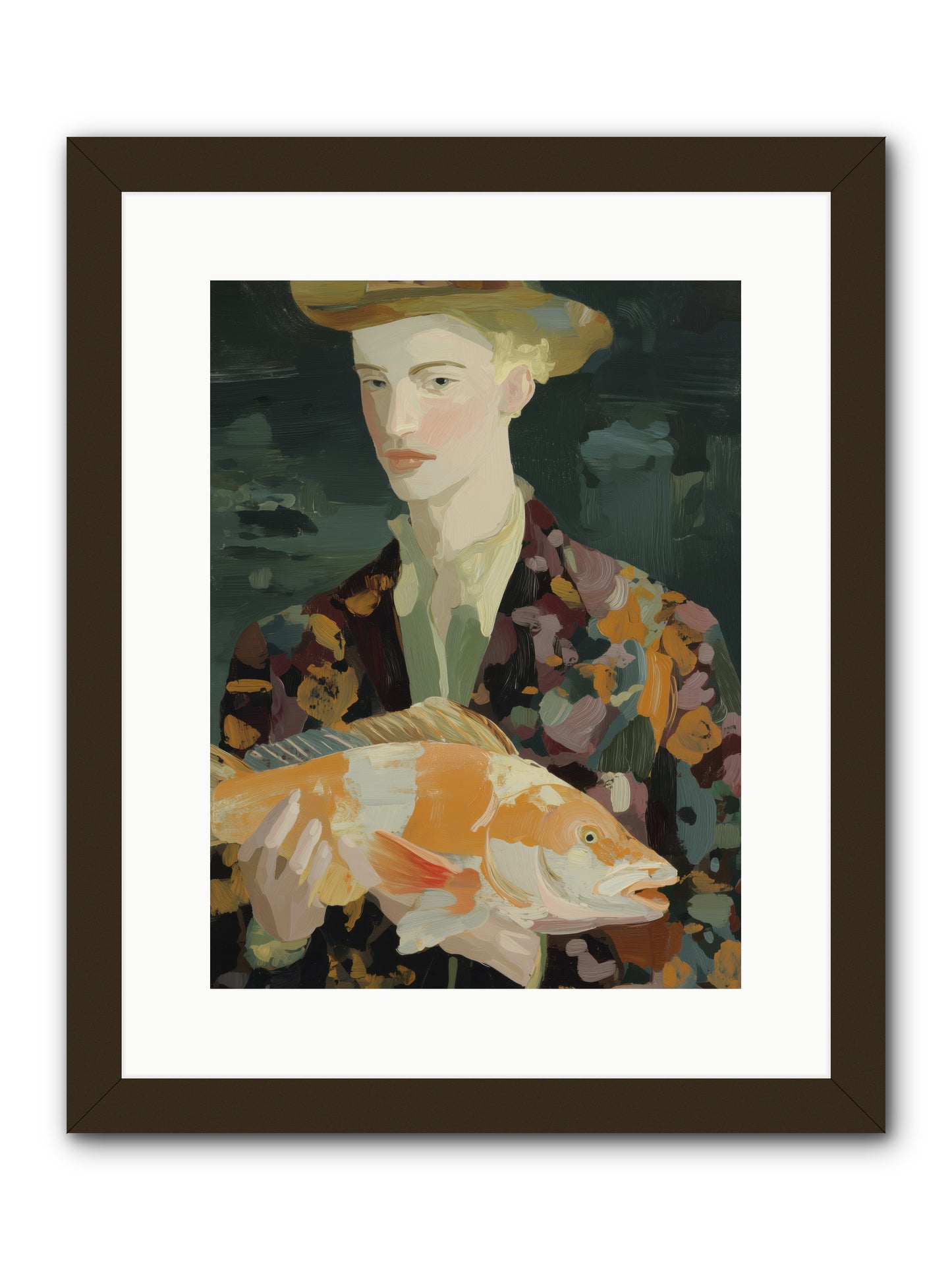 Fisherman's Gift  -- Framed Print - Black 12x16